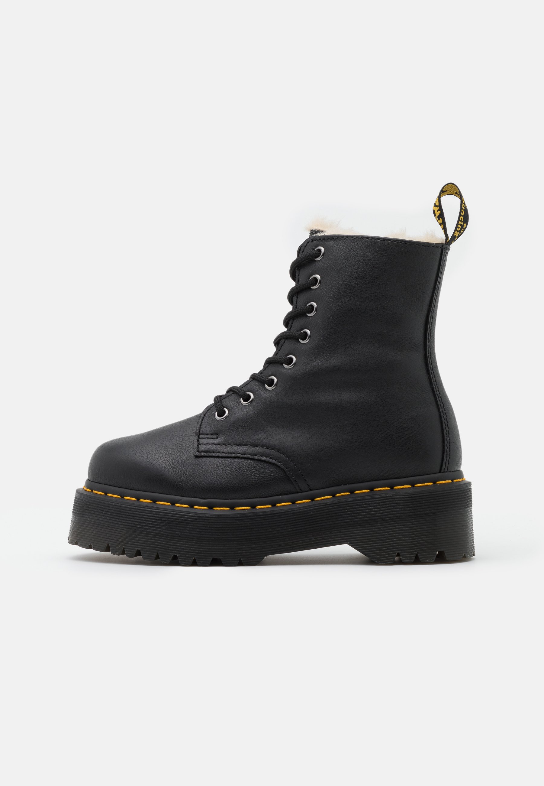 Dr. Martens JADON FAUX FUR LINED - Platform ankle boots - black pisa/black