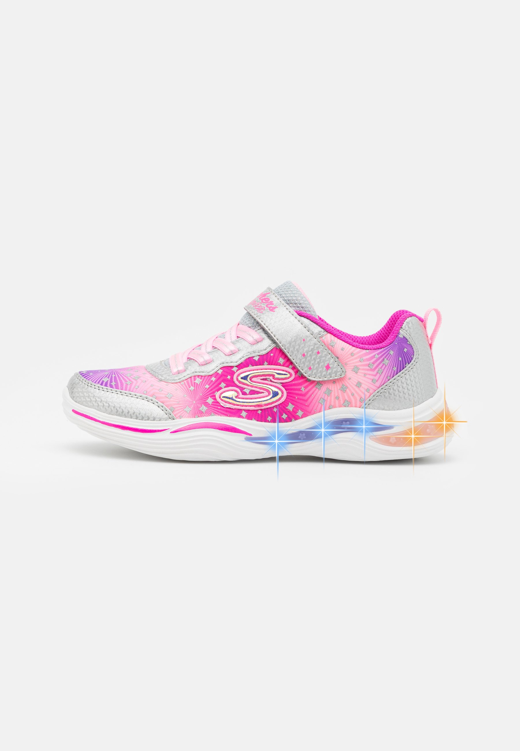 Skechers POWER PETALS - Trainers - silver/pink/silver-coloured