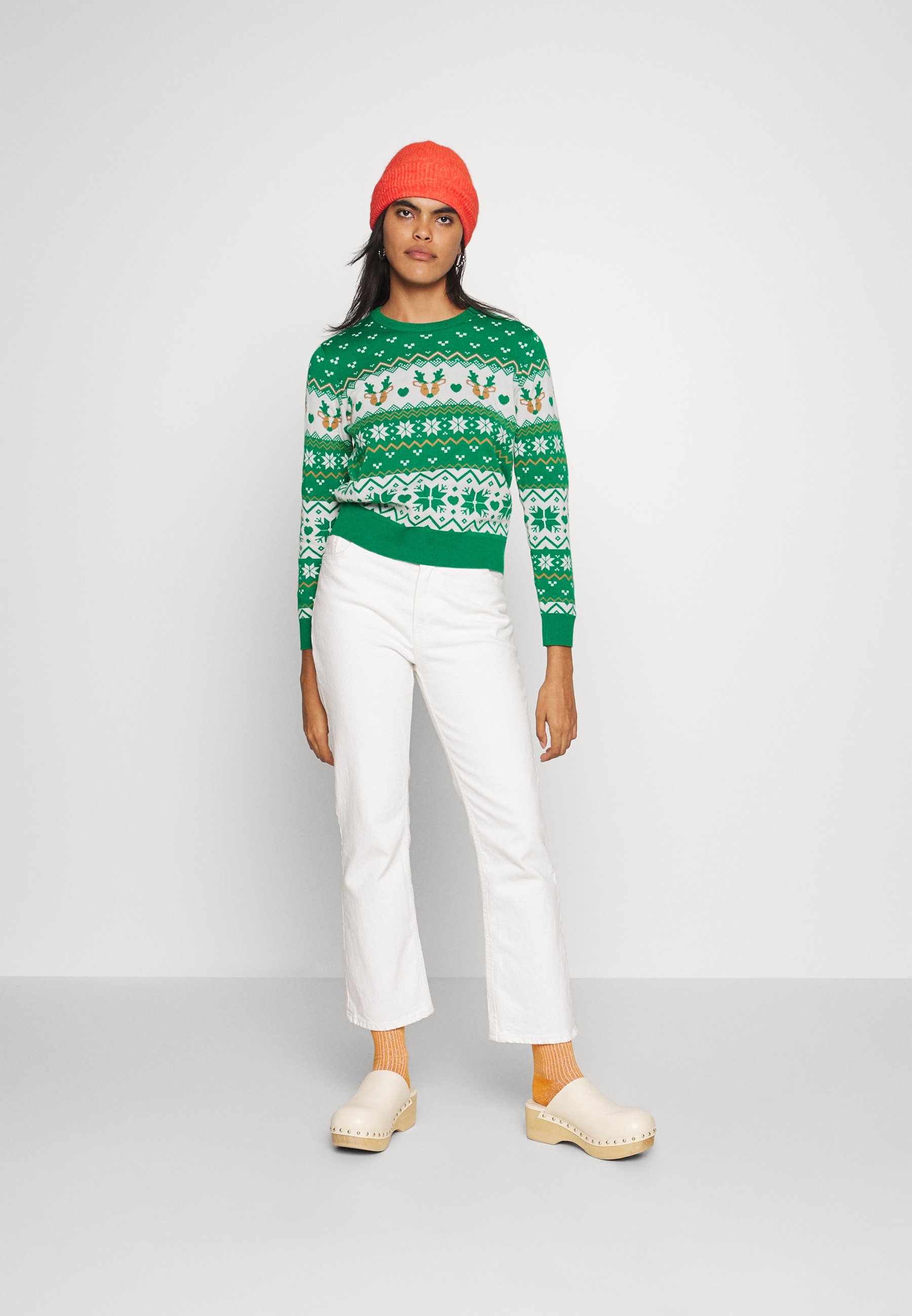 ONLY ONLXMAS SNOW REINDEER - Jumper - lush meadow/green