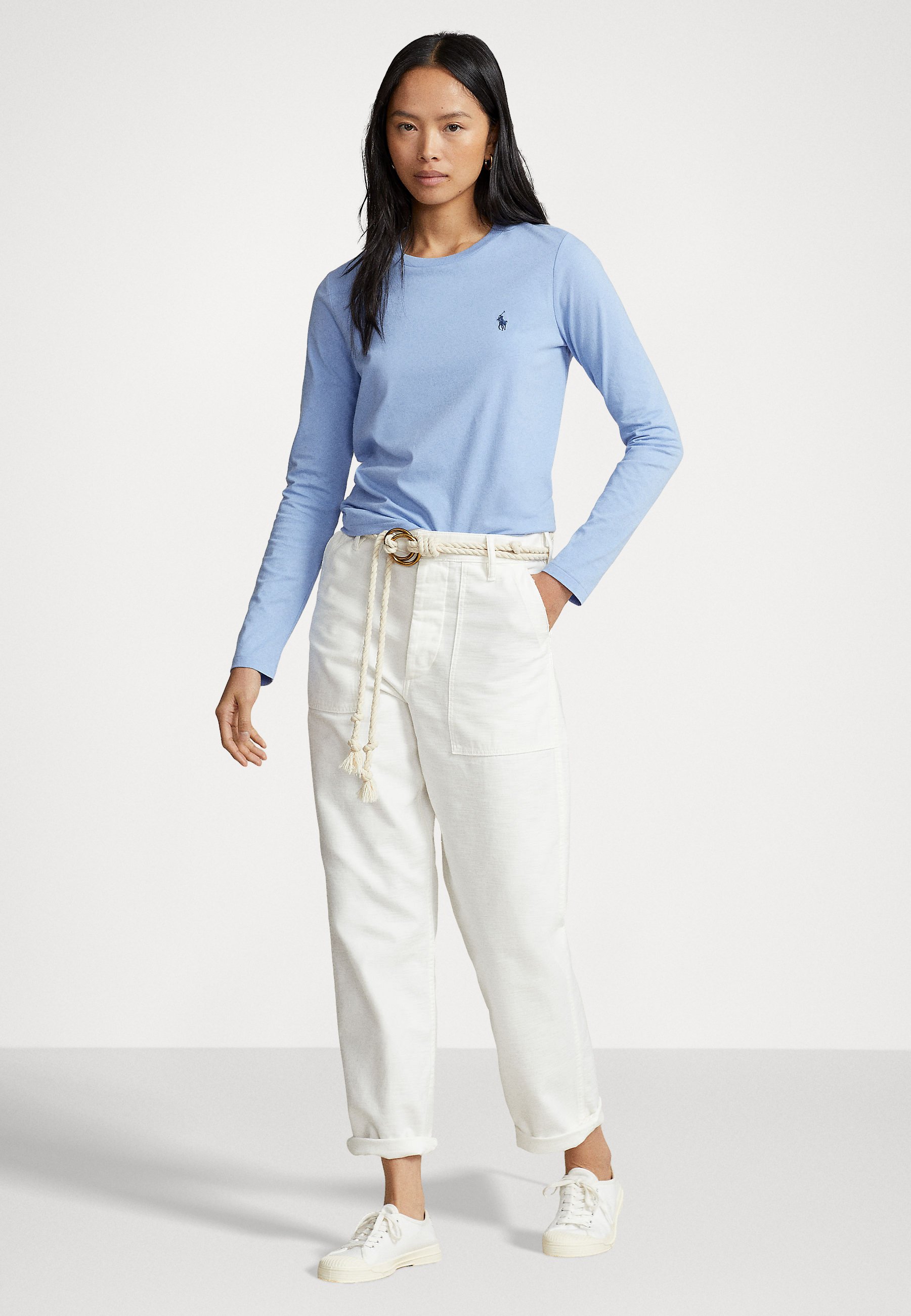 Polo Ralph Lauren LONG SLEEVE - Long sleeved top - dress shirt blue/blue