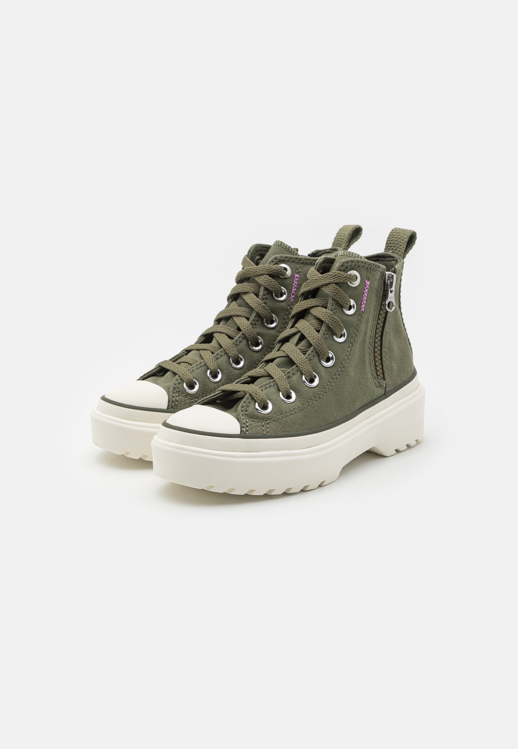 Converse CHUCK TAYLOR ALL STAR LUGGED LIFT PLATFORM REMASTERED UNISEX - High-top trainers - utility/egret/grape fizz/khaki