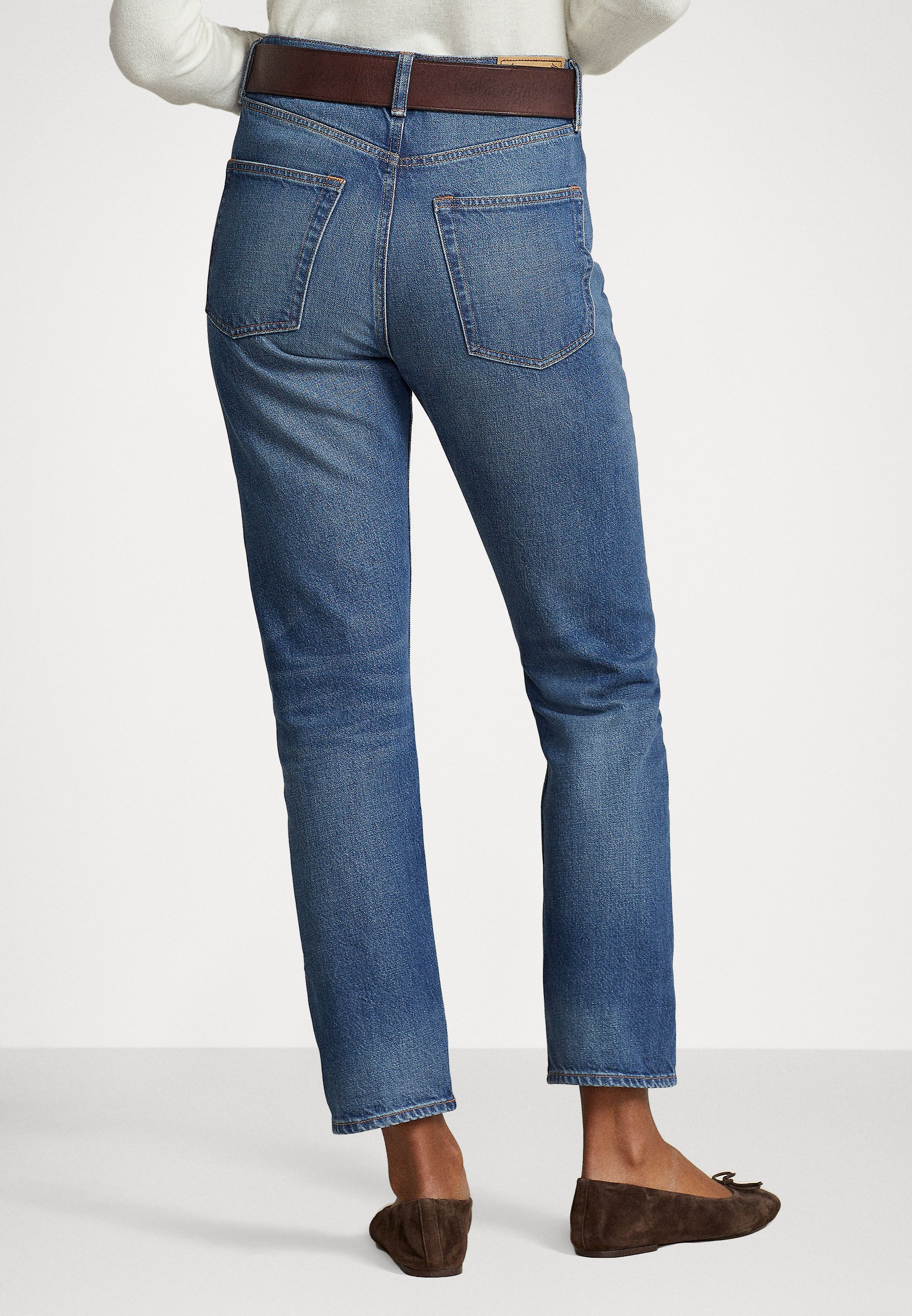 Polo Ralph Lauren CROPPED STRAIGHT - Straight leg jeans - palmeto wash/blue