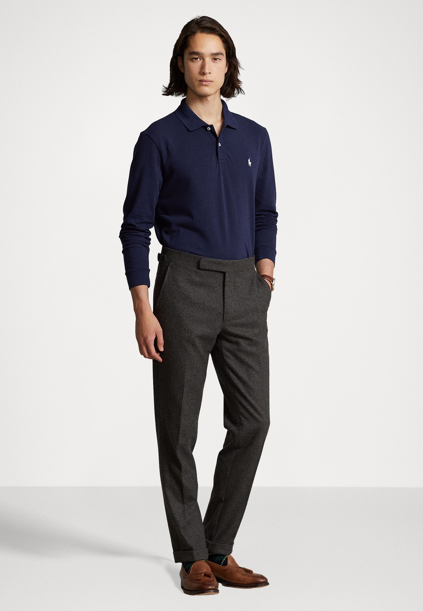 Polo Ralph Lauren LONG SLEEVE - Polo shirt - refined navy/dark blue