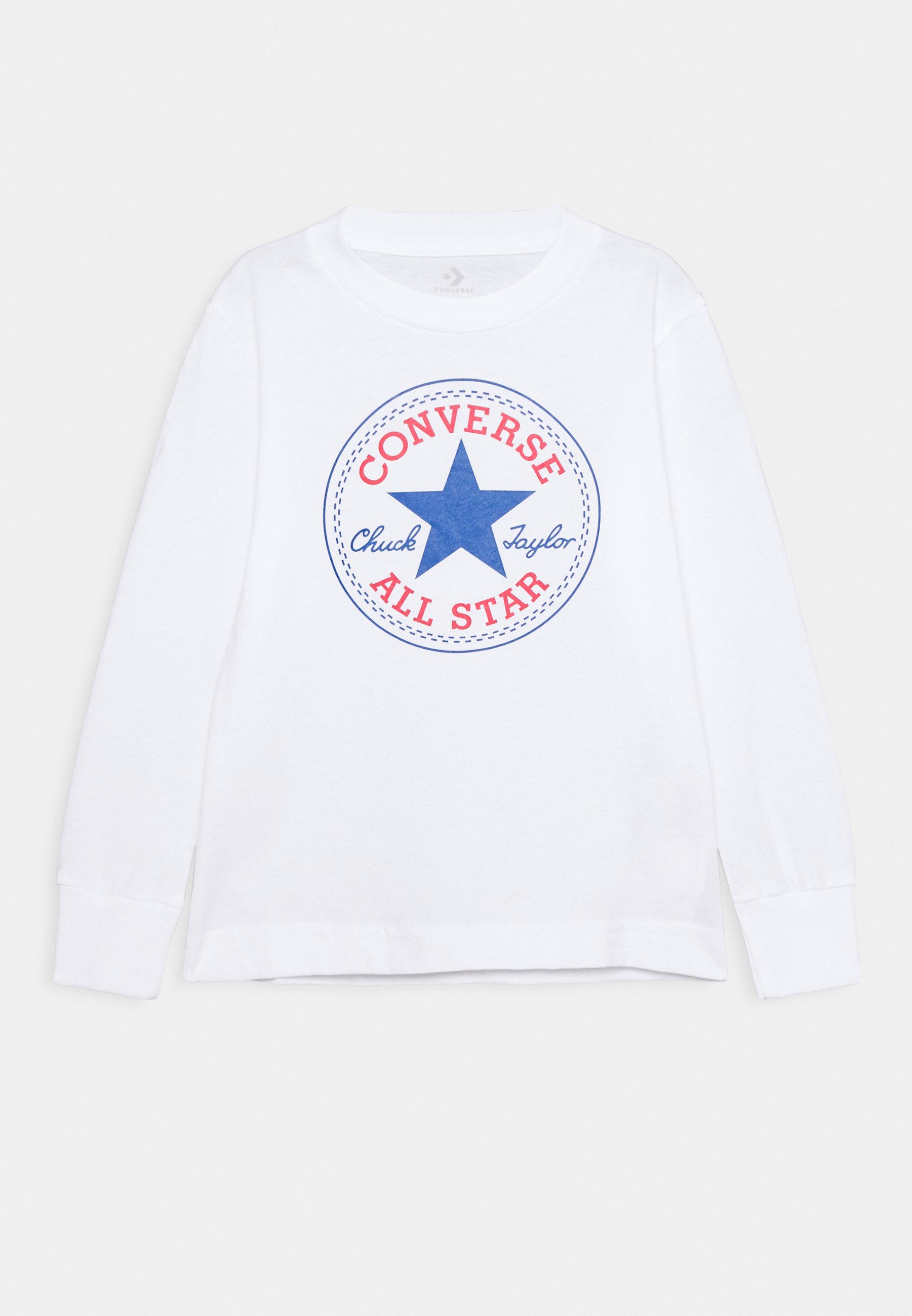 Converse CHUCK PATCH LONG SLEEVE TEE UNISEX - Long sleeved top - white