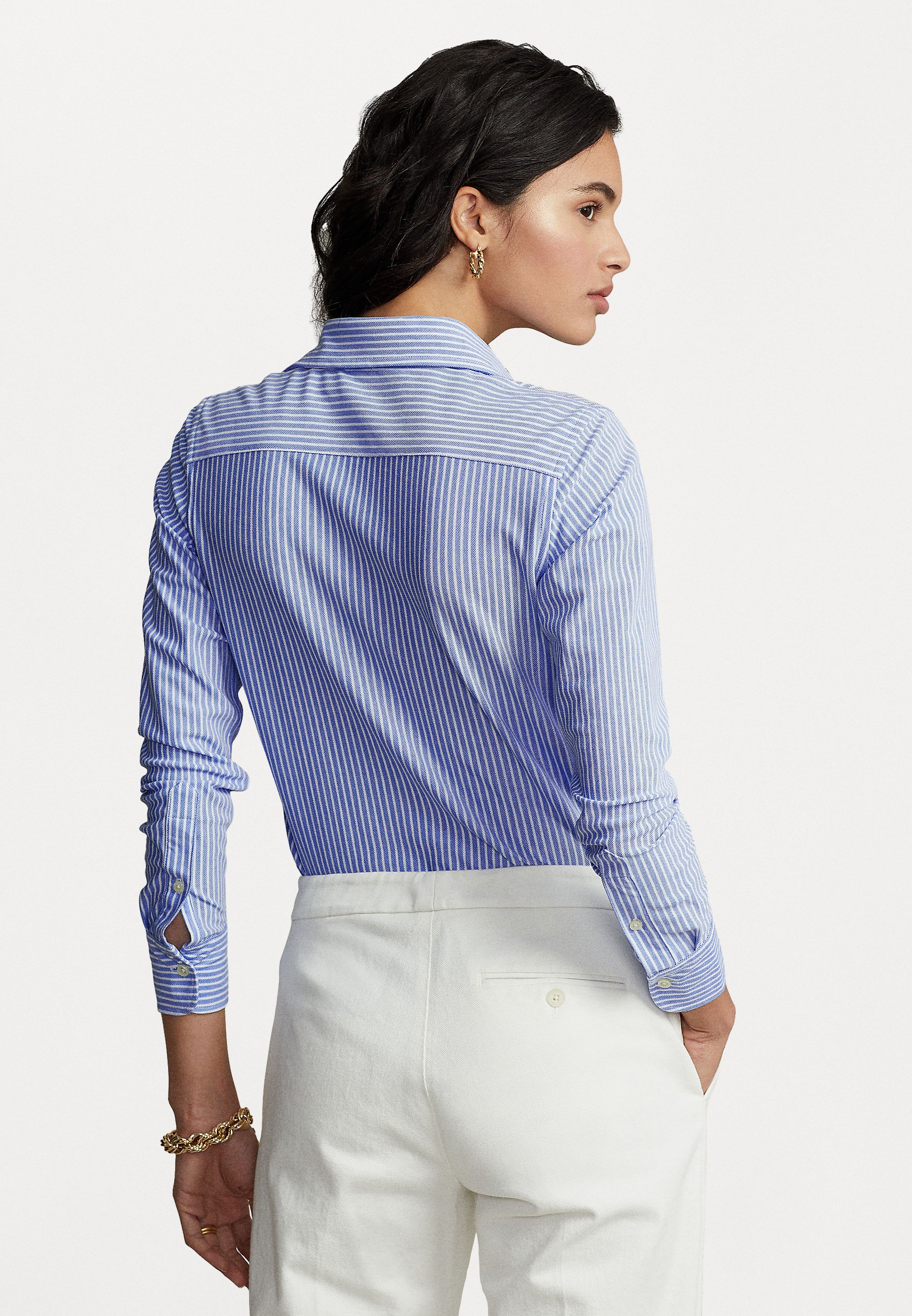 Polo Ralph Lauren HEIDI LONG SLEEVE - Button-down blouse - harbor island blue/light blue