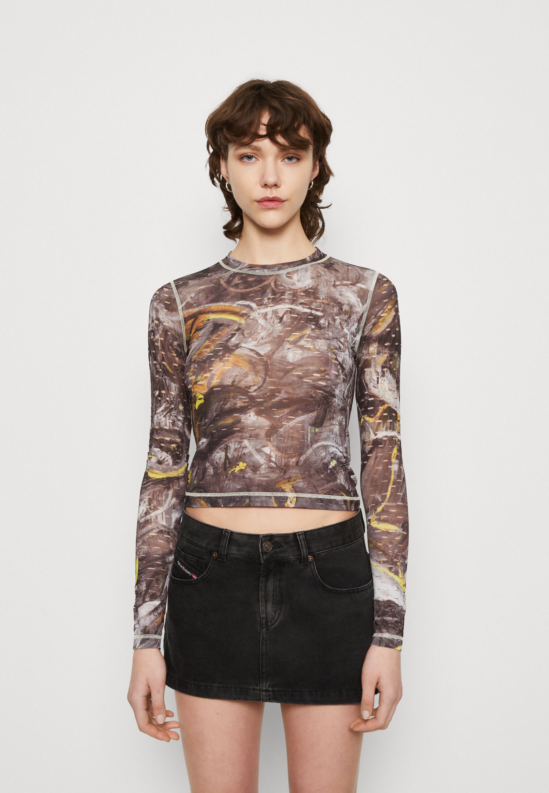 Diesel T-CLADDY - Long sleeved top - black