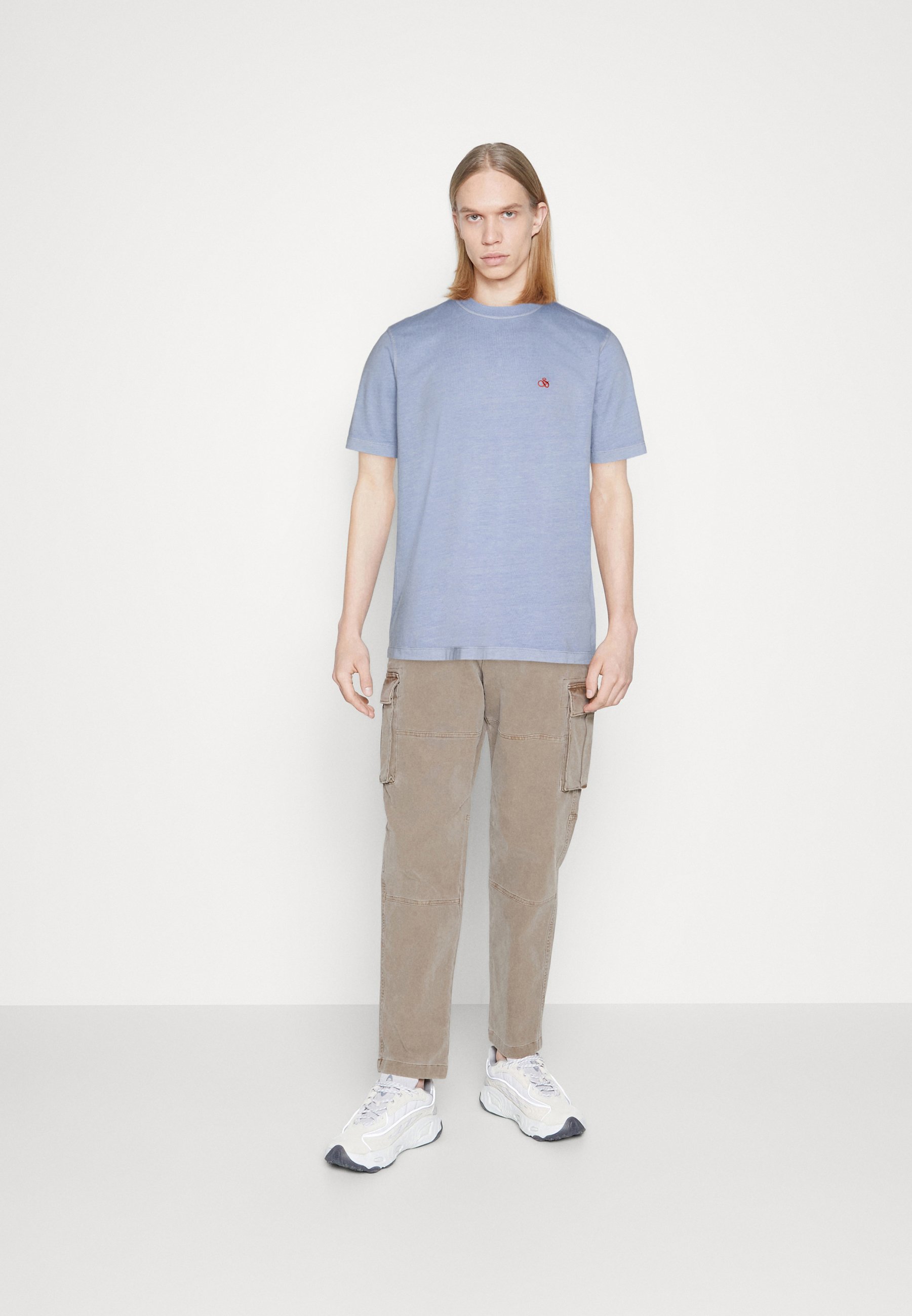 Scotch & Soda LOGO - Basic T-shirt - twilight/light blue