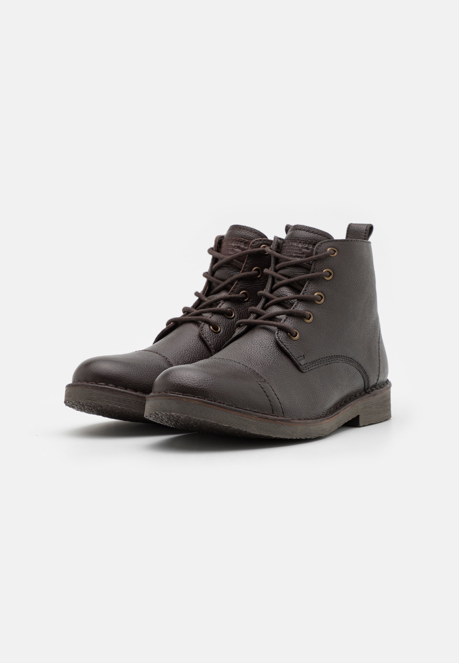 Levi's® TRACK - Lace-up ankle boots - dark brown/brown