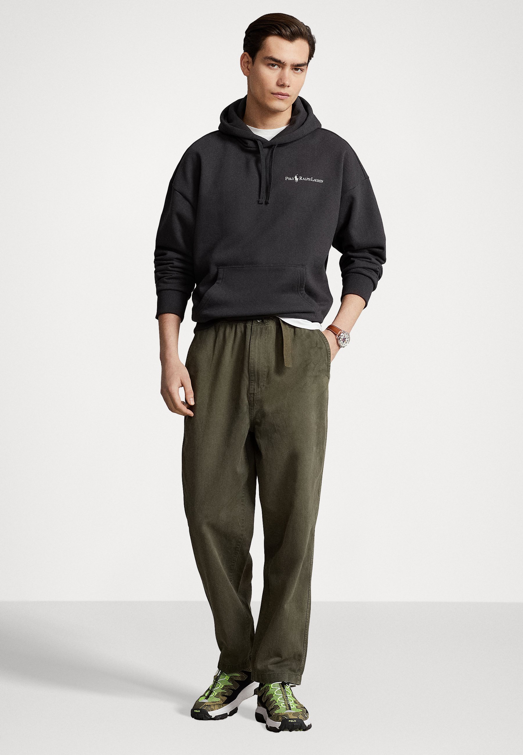 Polo Ralph Lauren LONG SLEEVE - Hoodie - faded black/black