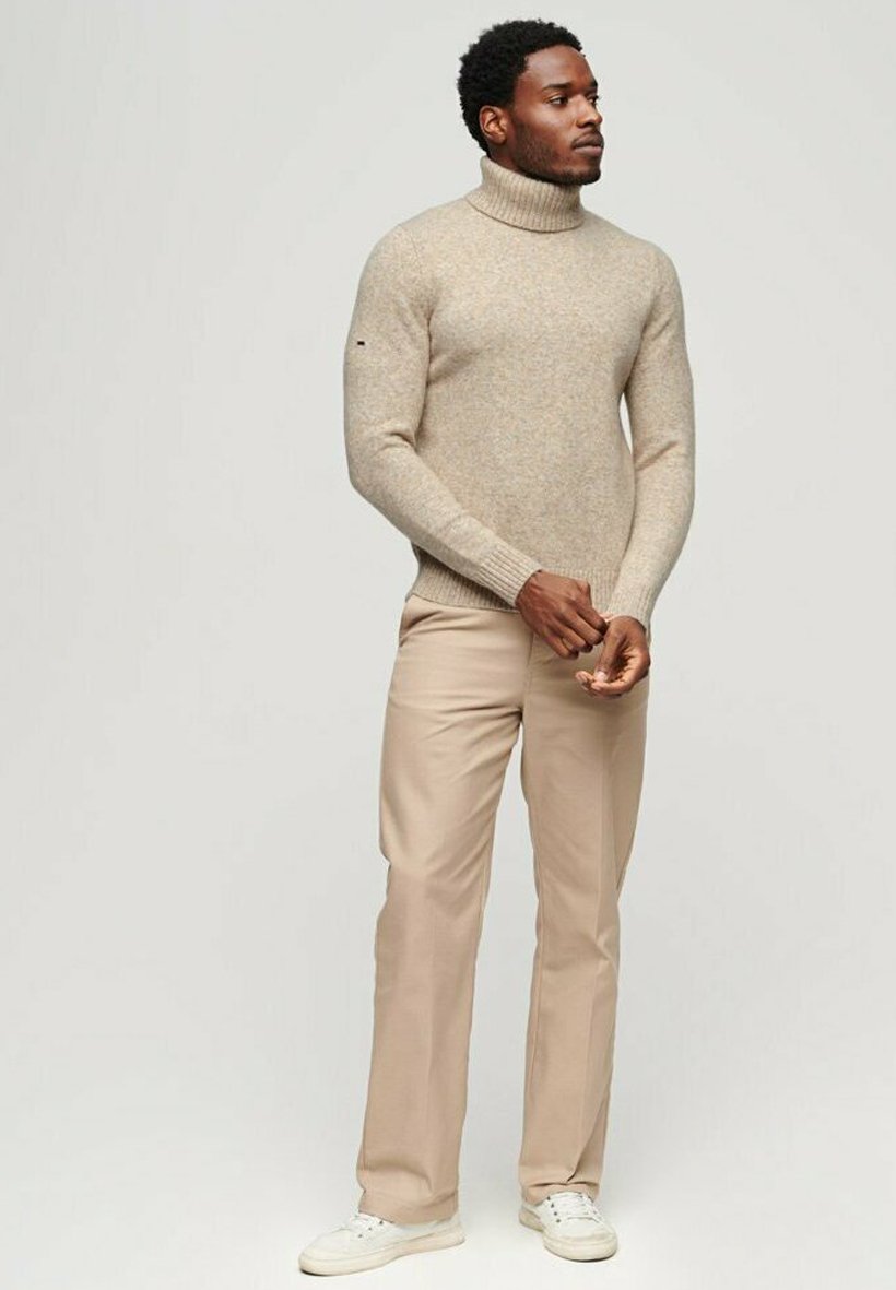 Superdry ROLL NECK - Jumper - moonstruck beige marl/beige