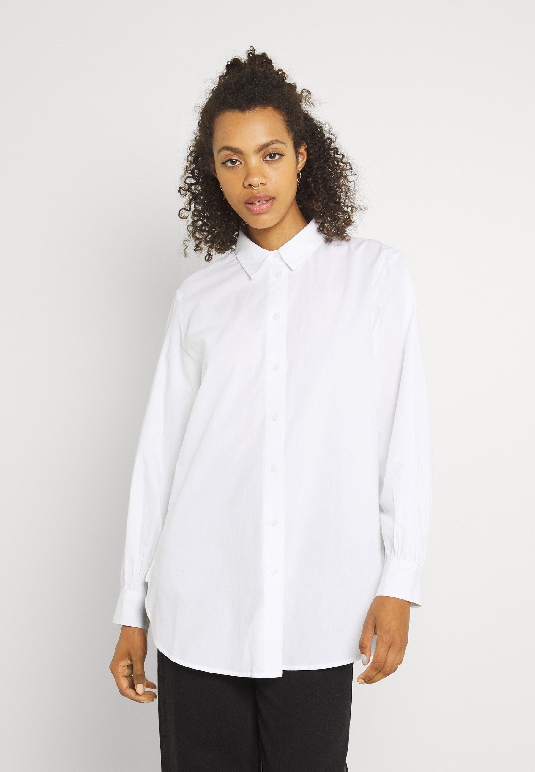 ONLY NORA NEW L/S WVN NOOS - Button-down blouse - white
