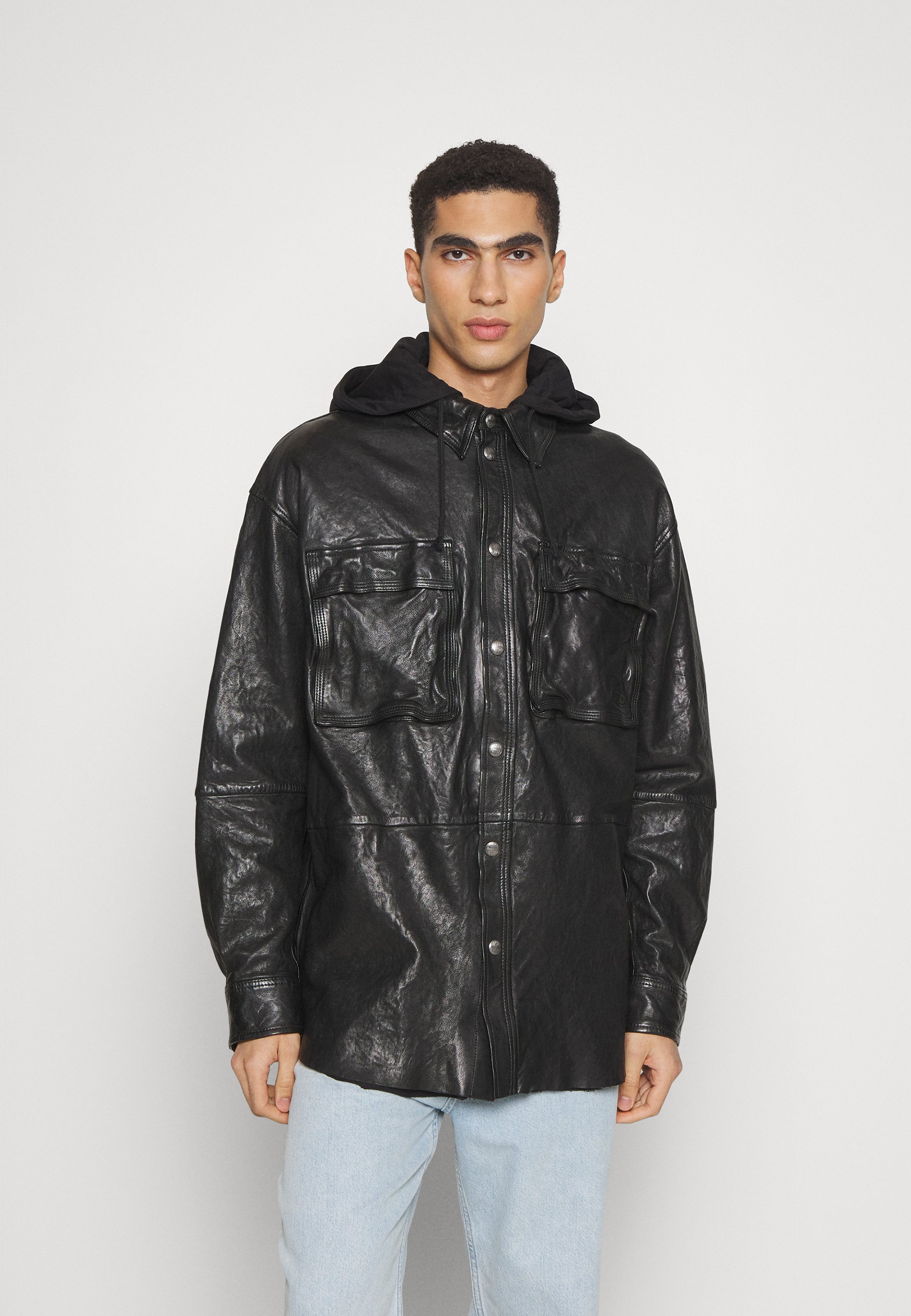 Diesel SPHINX RUNWAY - Leather jacket - black