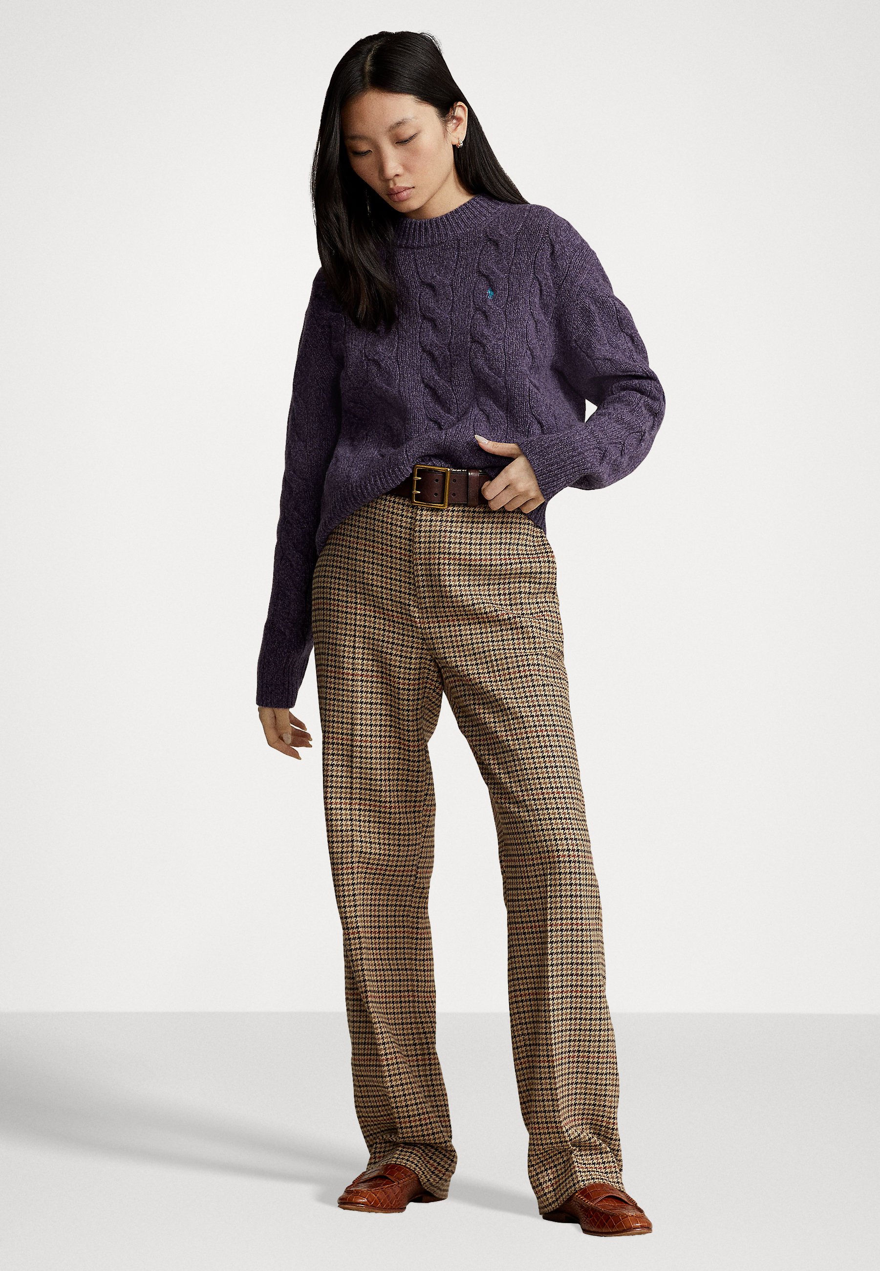 Polo Ralph Lauren LONG SLEEVE - Jumper - purple marl/purple