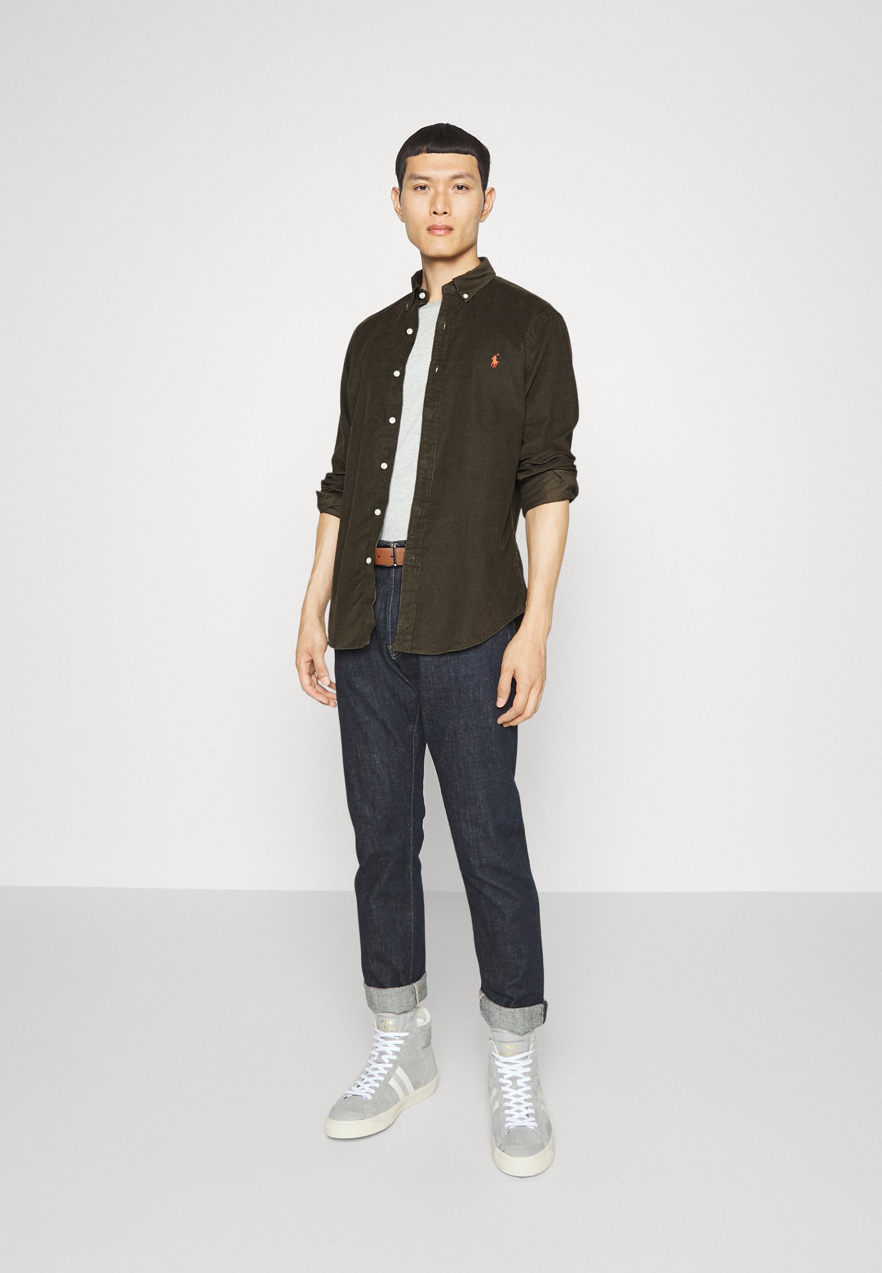 Polo Ralph Lauren LONG SLEEVE - Shirt - defender green/green