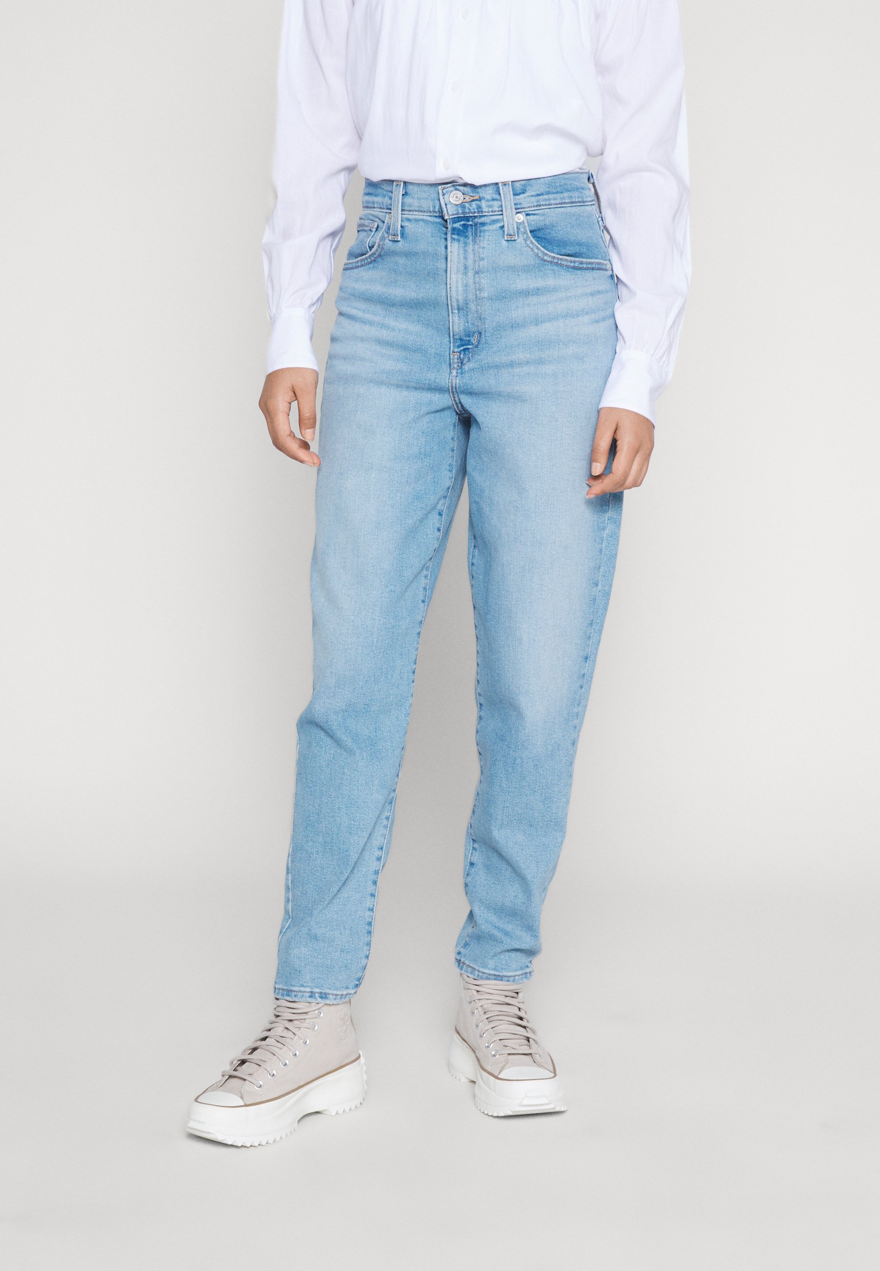 Levi's® HIGH WAISTED MOM - Jeans Tapered Fit - now you know/black denim