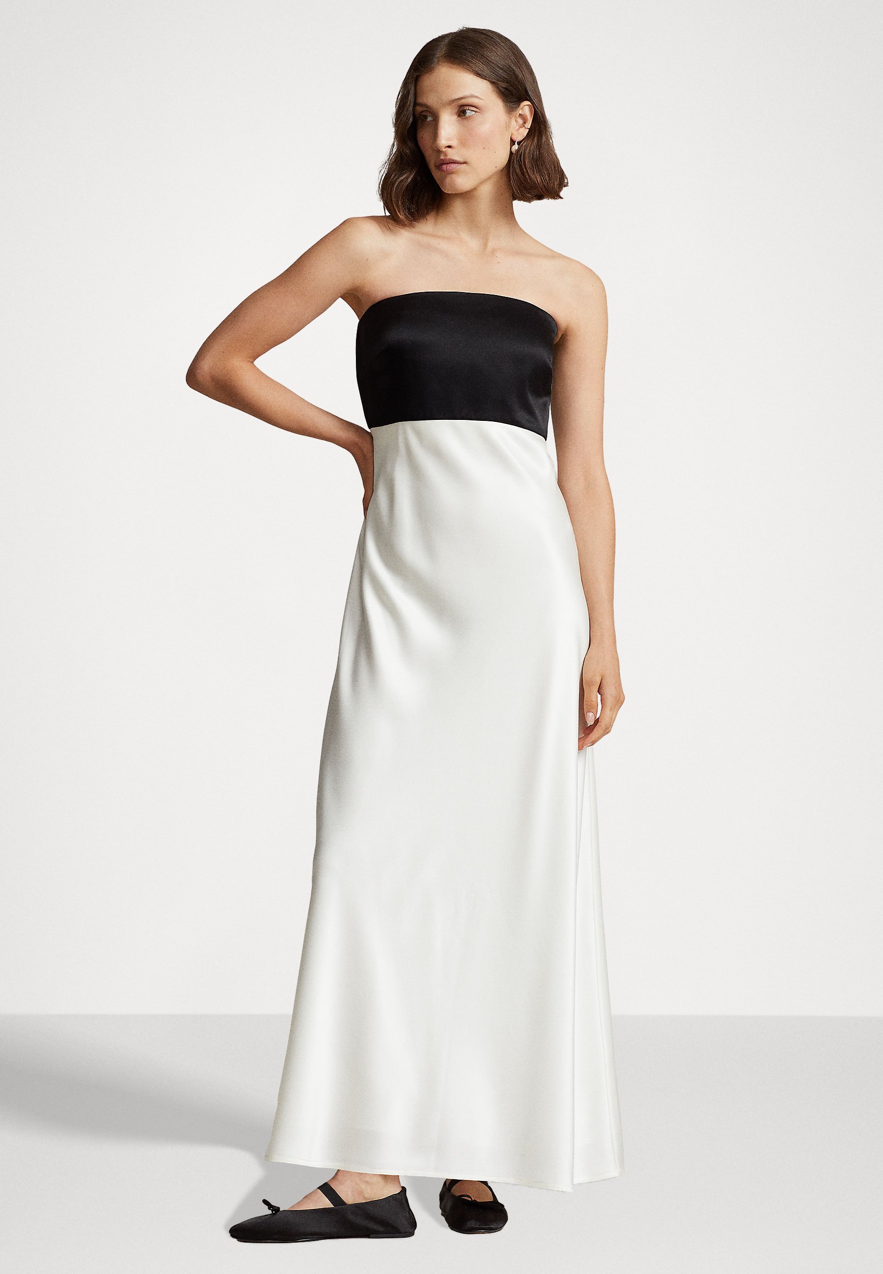 Polo Ralph Lauren RALIA SLEEVELESS GOWN - Occasion wear - white/black/transparent