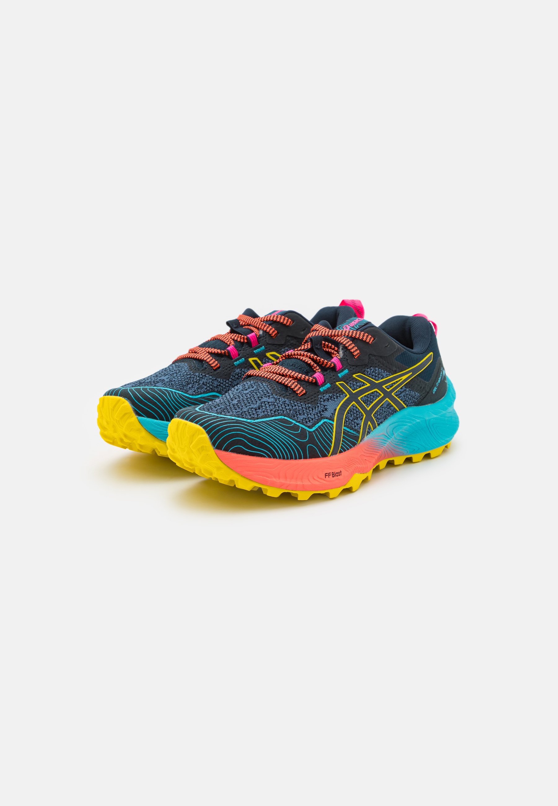 ASICS GEL TRABUCO 11 - Trail running shoes - french blue/vibrant yellow/dark blue
