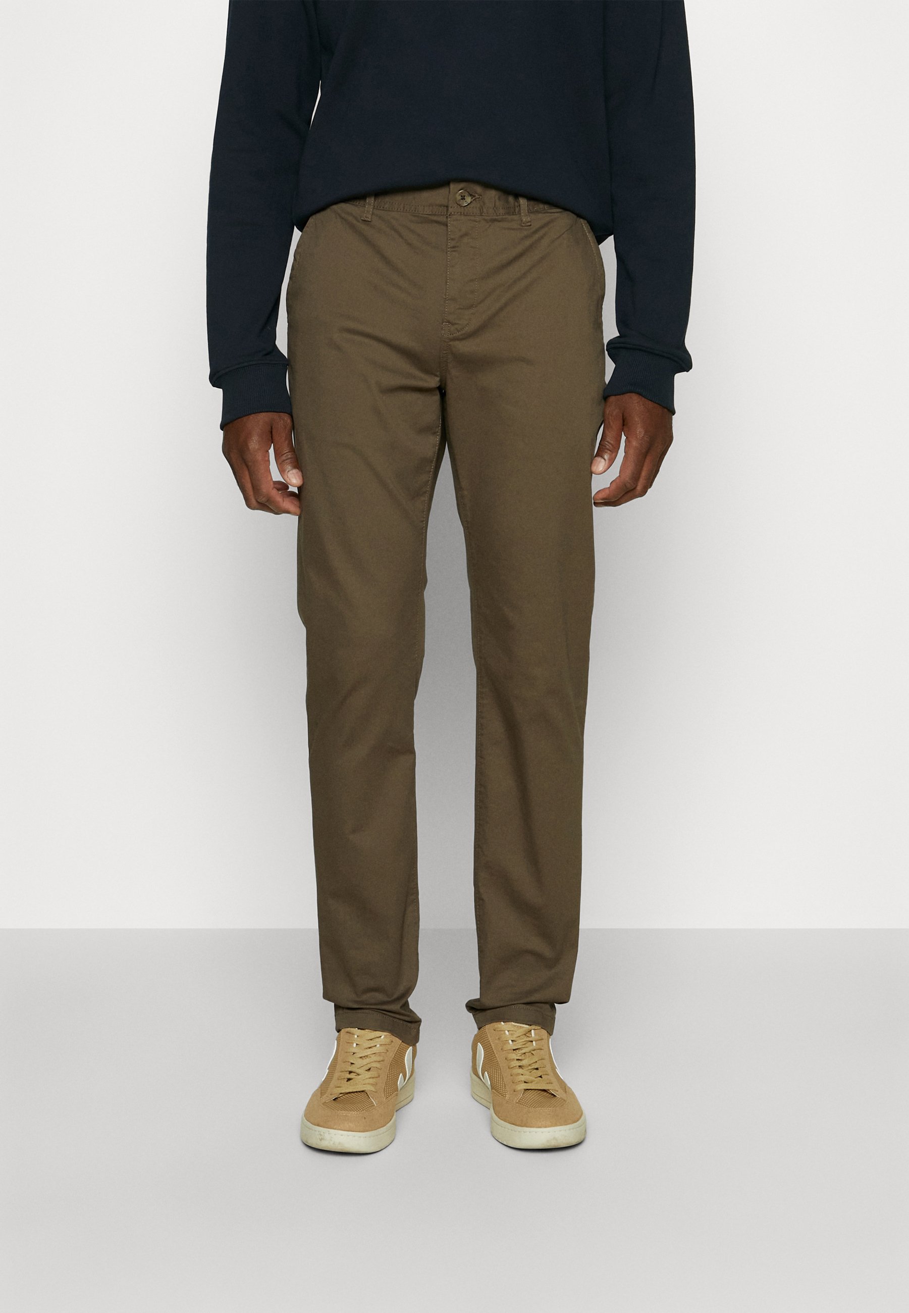 Scotch & Soda ESSENTIALS STRETCH - Trousers - dark taupe/taupe