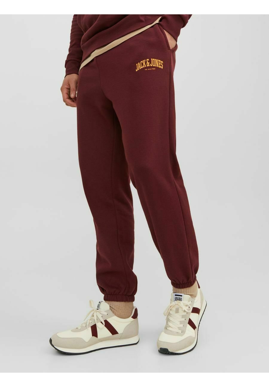Jack &Jones JPSTKANE JOSH - Tracksuit bottoms - port royale/mottled dark red