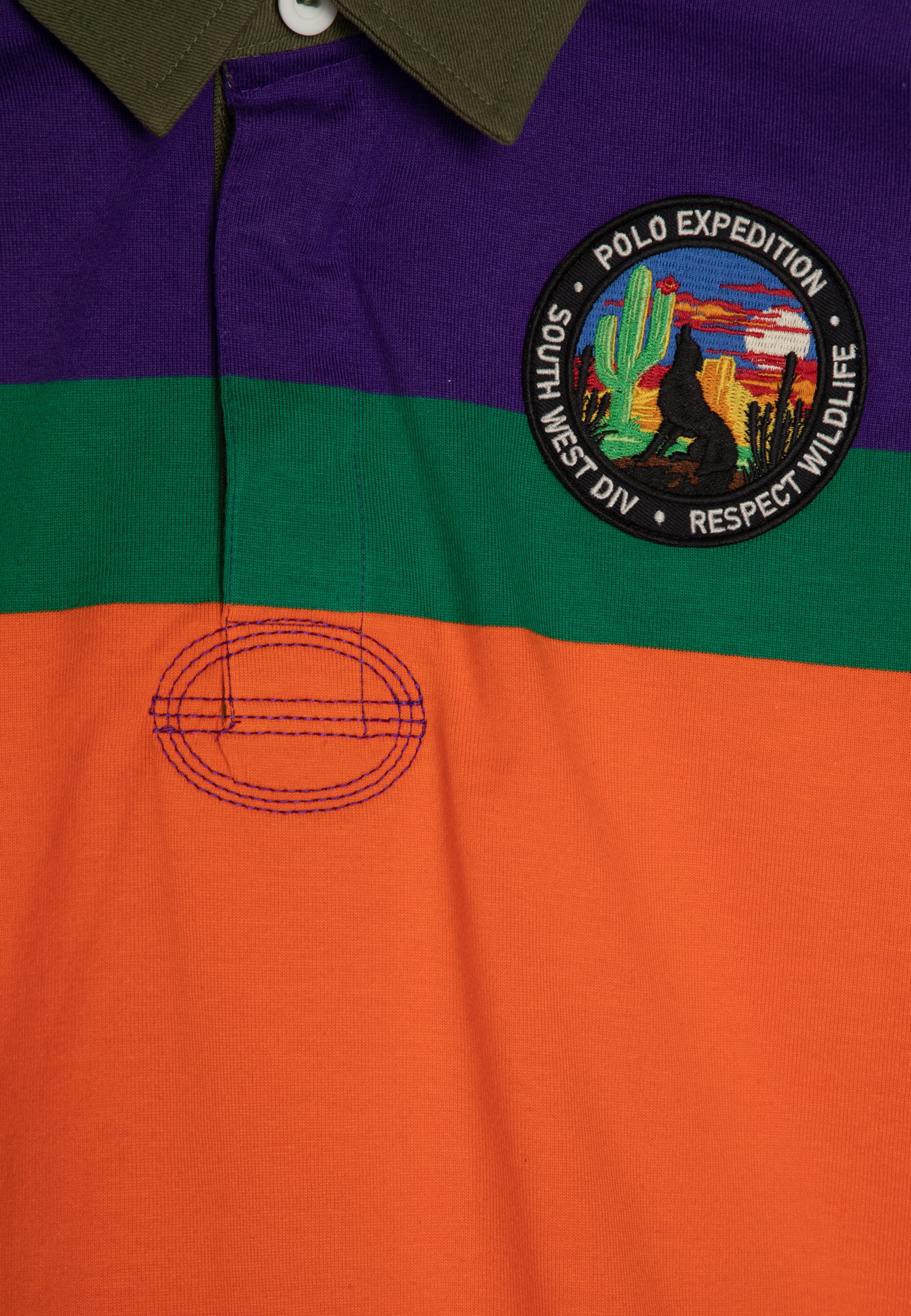 Polo Ralph Lauren RUGBY - Long sleeved top - purple cactus/multi-coloured