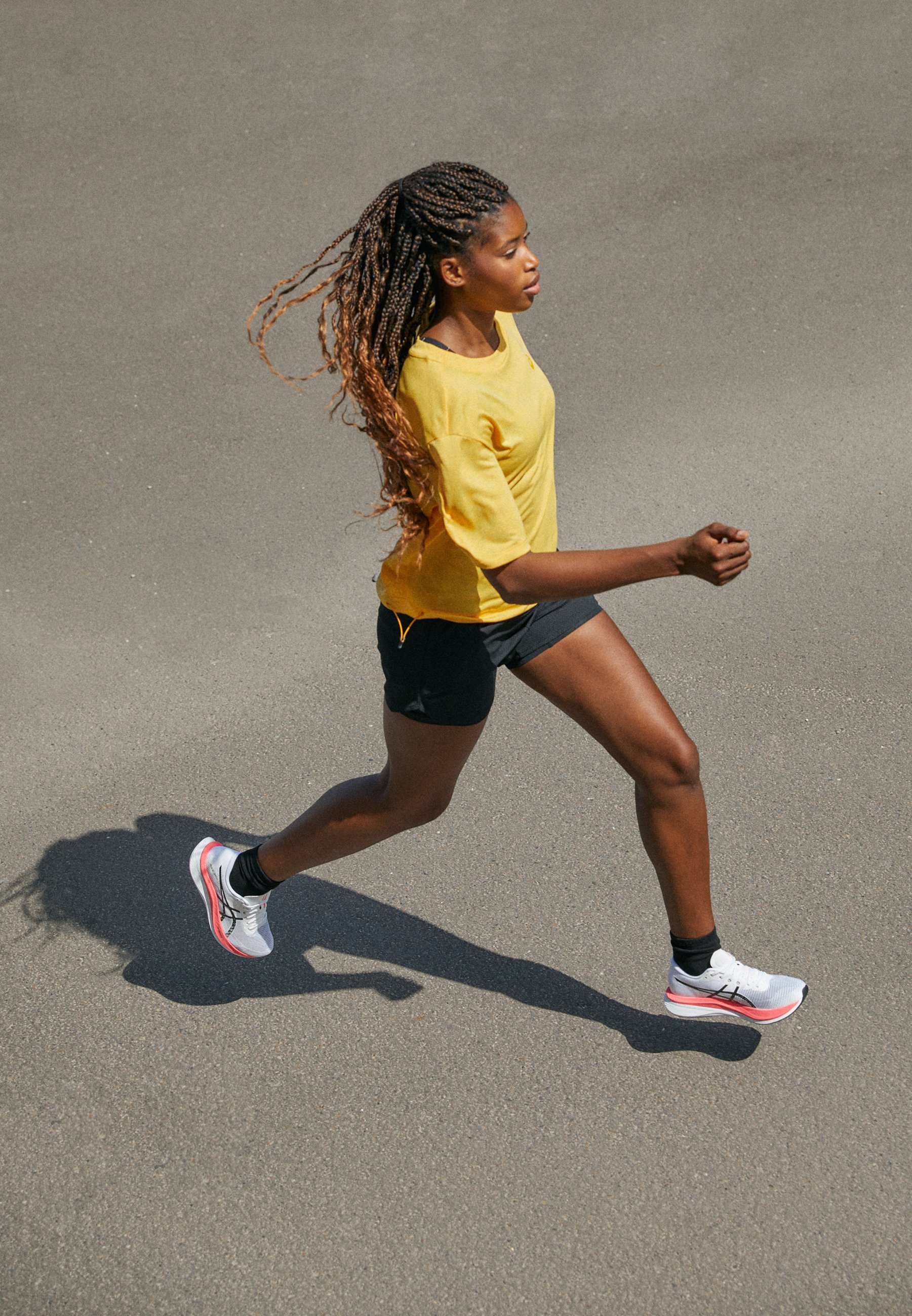 ASICS MAGIC SPEED 3 - Neutral running shoes - white/black/white