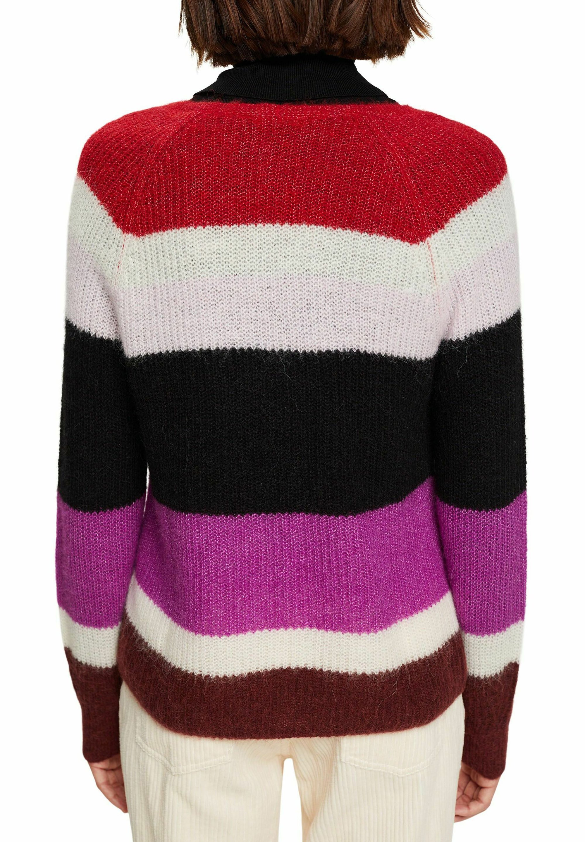 Esprit V AUSSCHNITT - Jumper - bordeaux red/red