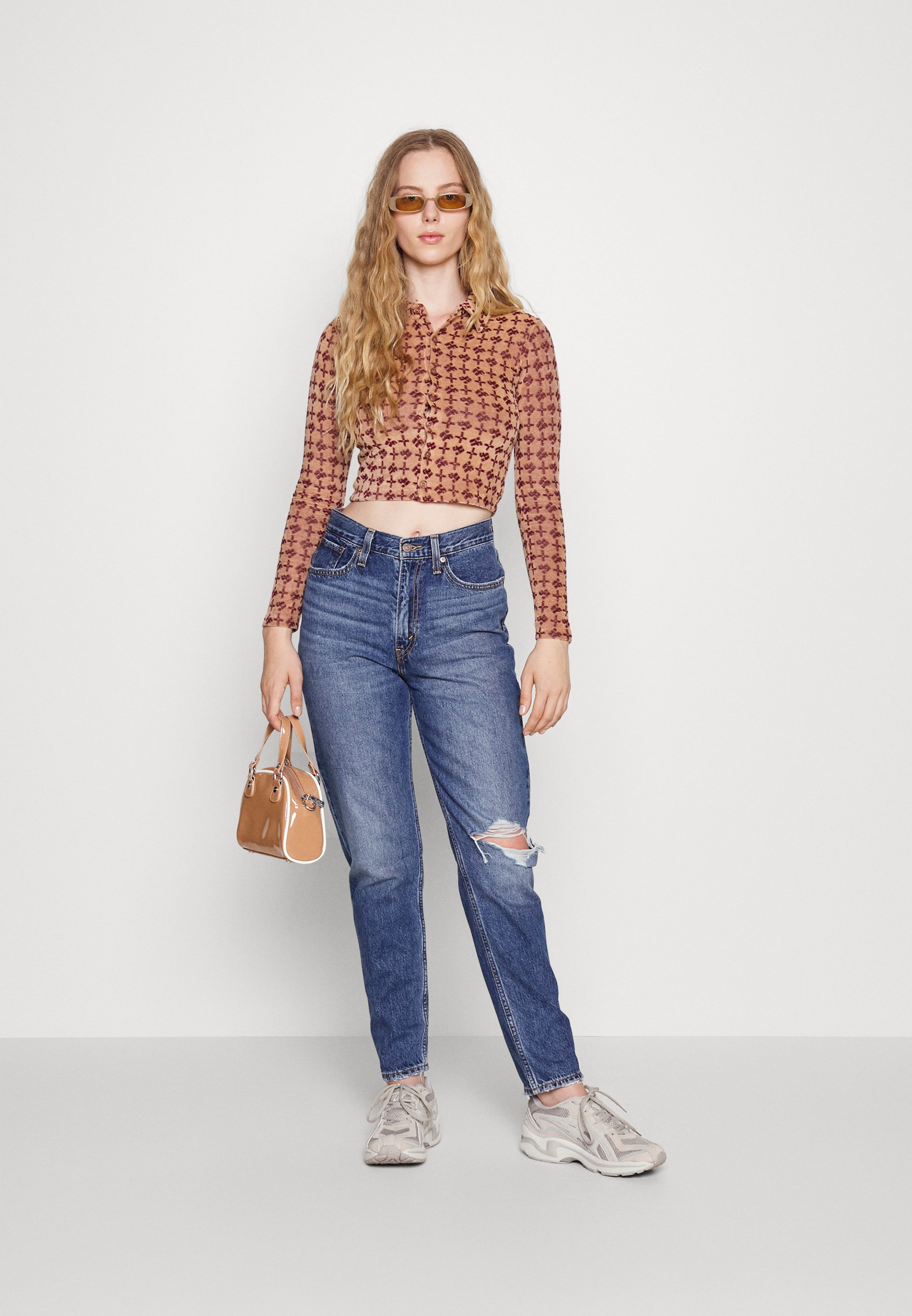 Levi's® 80's MOM - Jeans Tapered Fit - z2028 medium indigo destructed/destroyed denim
