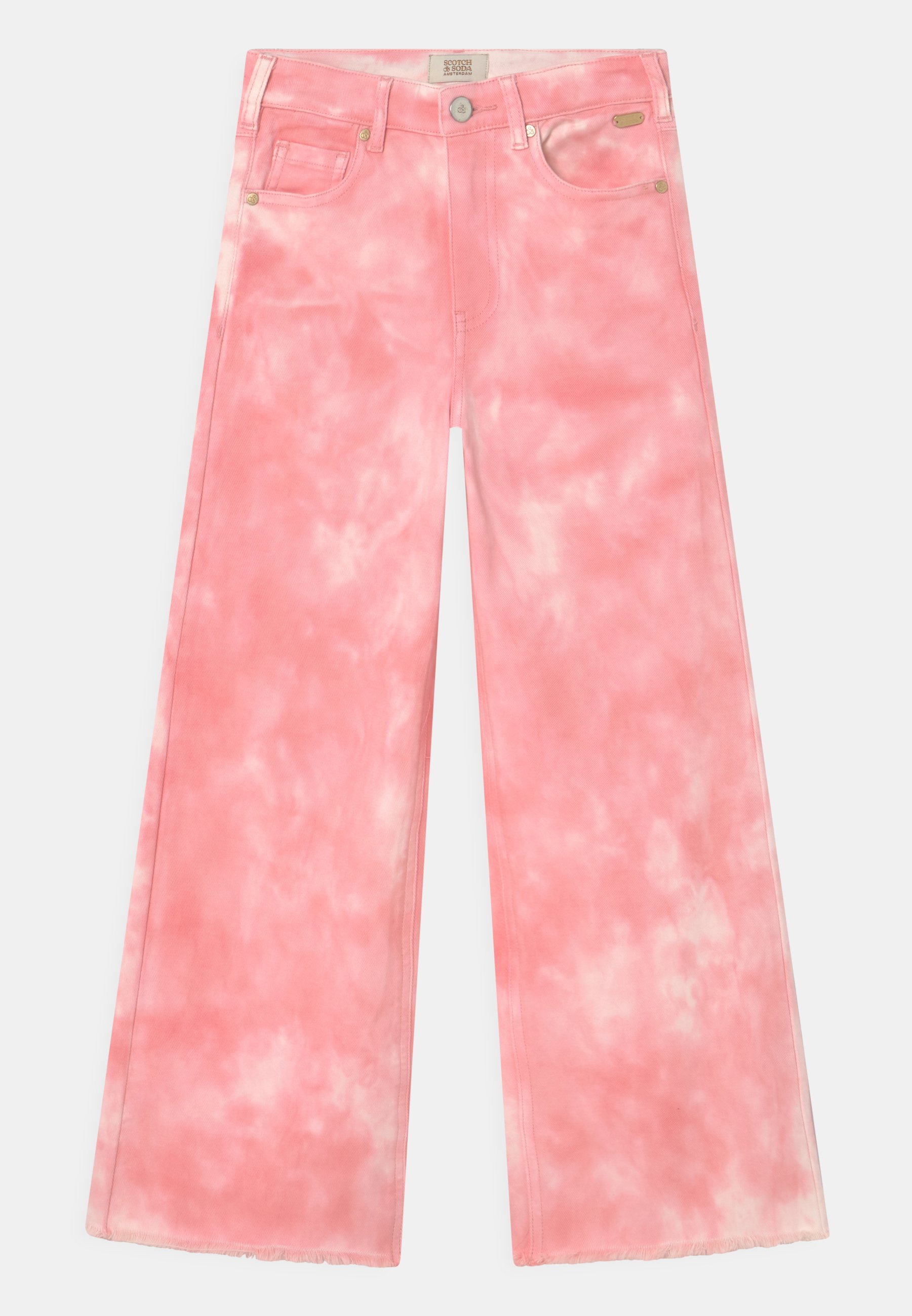 Scotch & Soda SUBTLE TIE-DYE HIGH-RISE PANTS - Relaxed fit jeans - apple blossom/light pink