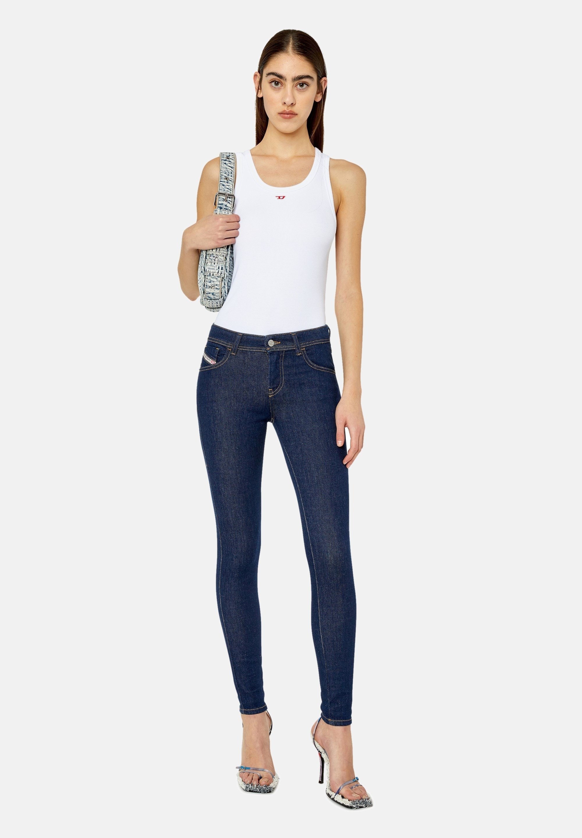 Diesel 2017 SLANDY - Jeans Skinny Fit - dark blue/dark-blue denim