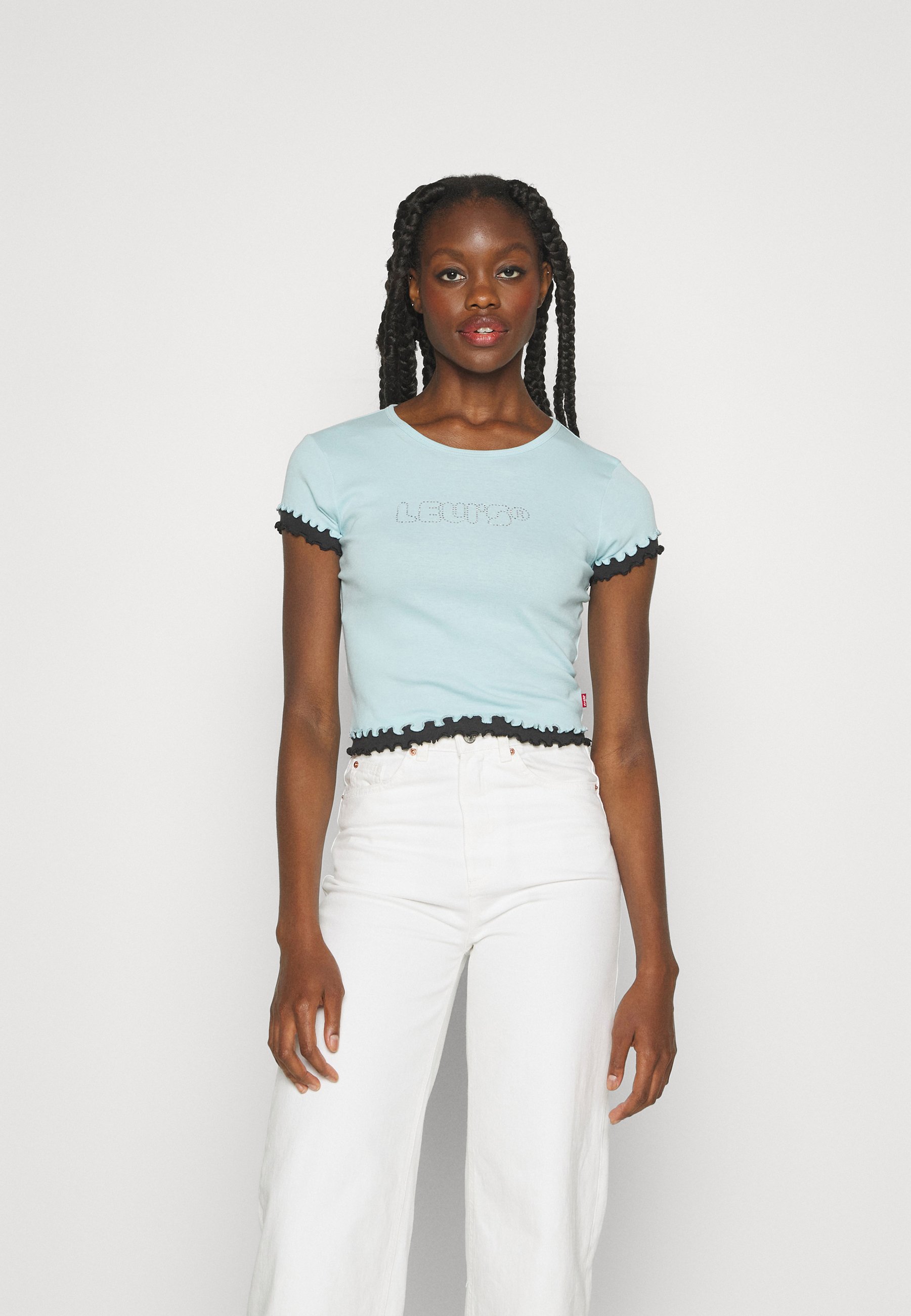 Levi's® GRAPHIC RAVE TEE - Print T-shirt - bling crystal/light blue