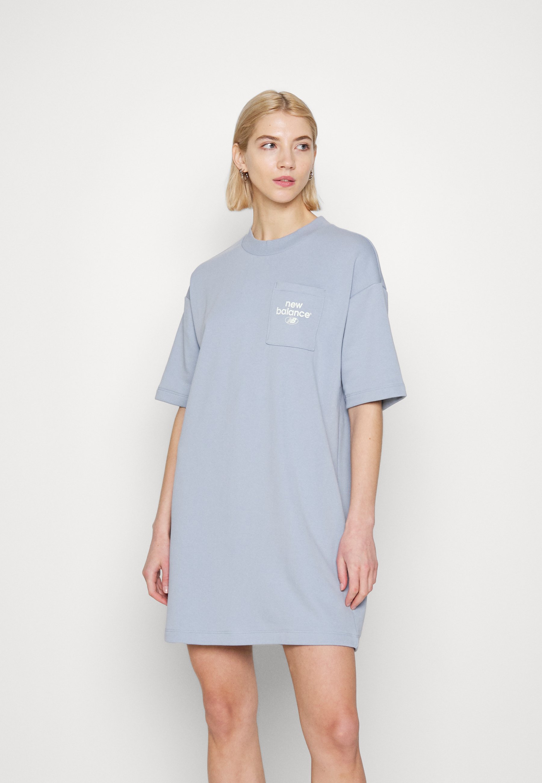 NB ESSENTIALS GRAPHIC DRESS - Day dress - grey/blue