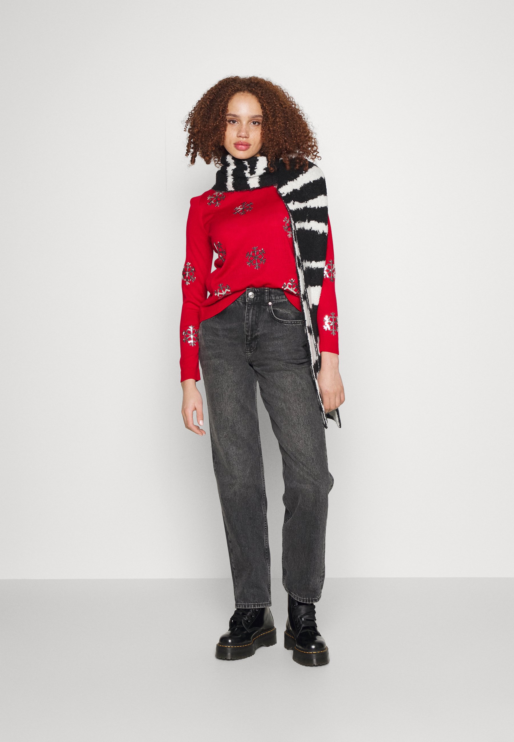ONLY ONLXMAS SNOWFLAKE - Jumper - urban red/red
