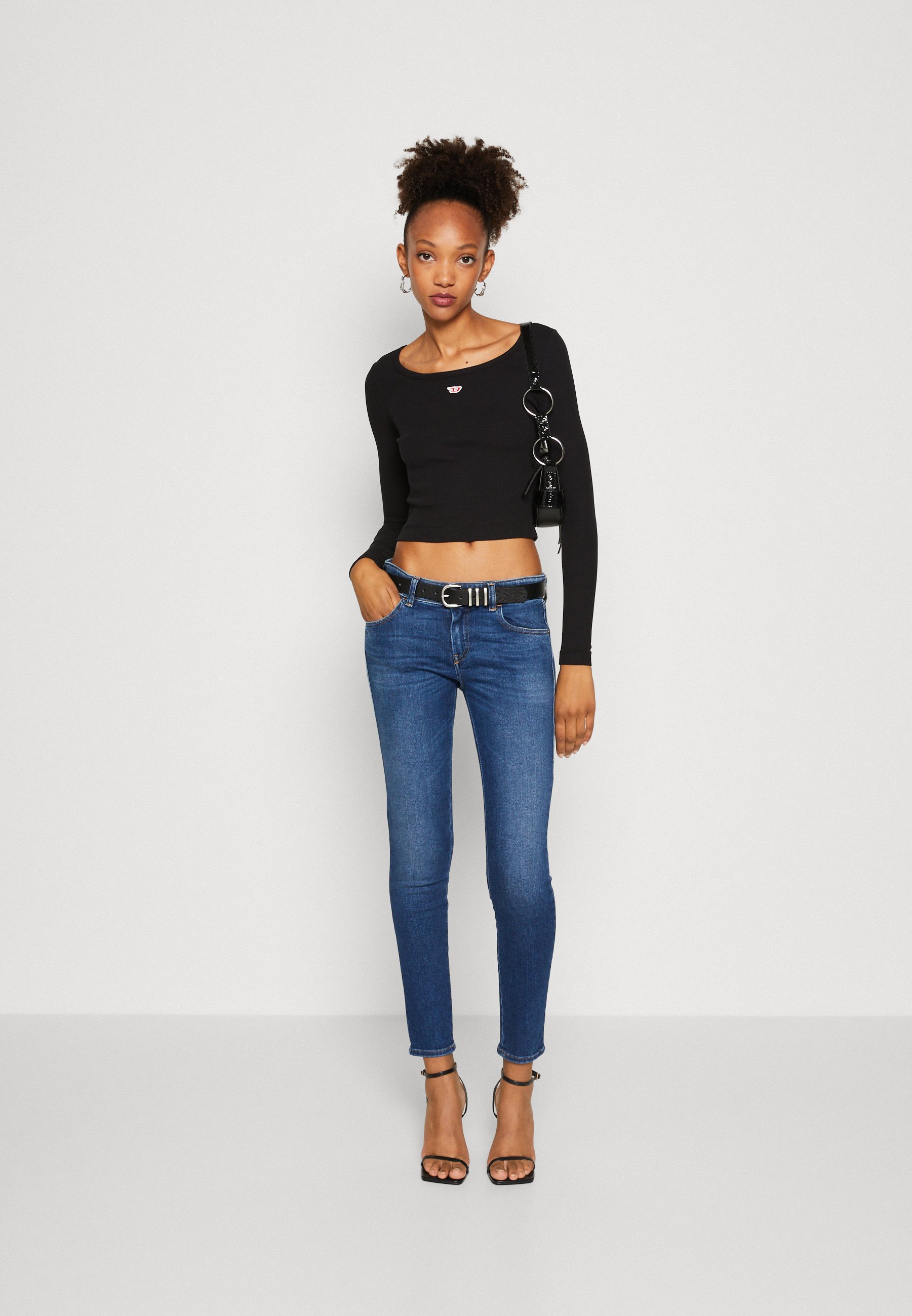 Diesel 2018 SLANDY-LOW - Jeans Skinny Fit - denim/blue denim
