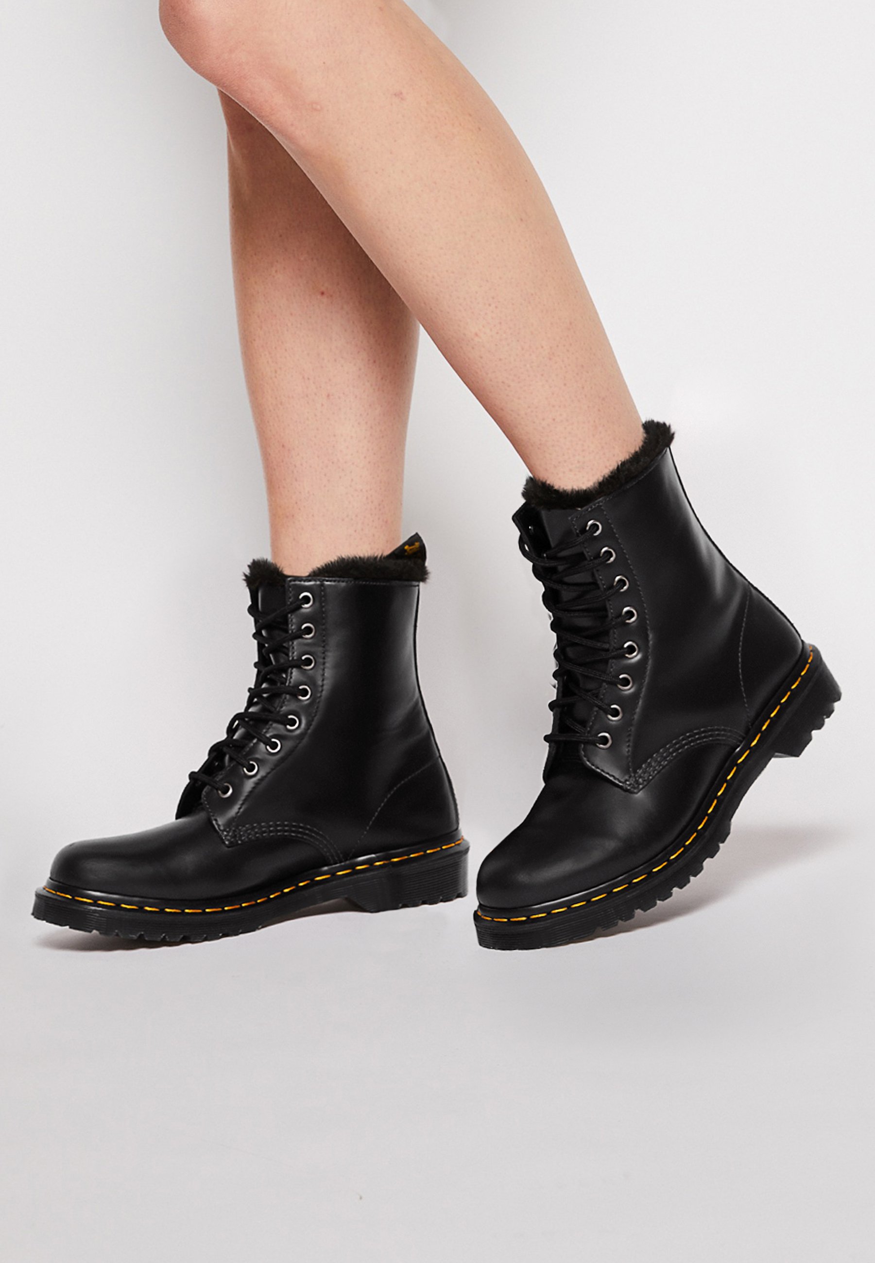 Dr. Martens 1460 SERENA - Lace-up ankle boots - black/dark grey