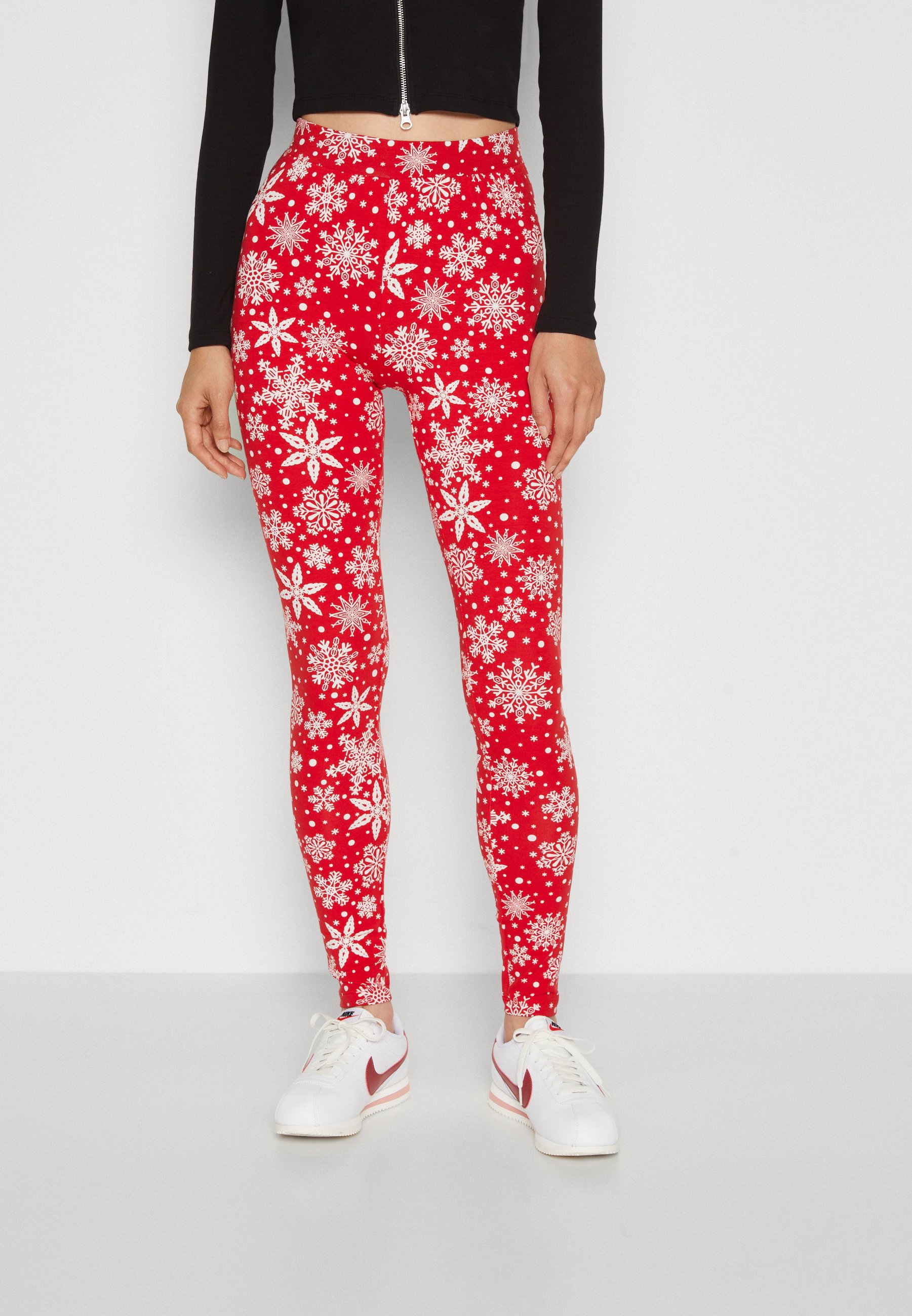 ONLY ONLXMAS ELFI  - Leggings - Trousers - urban red/red