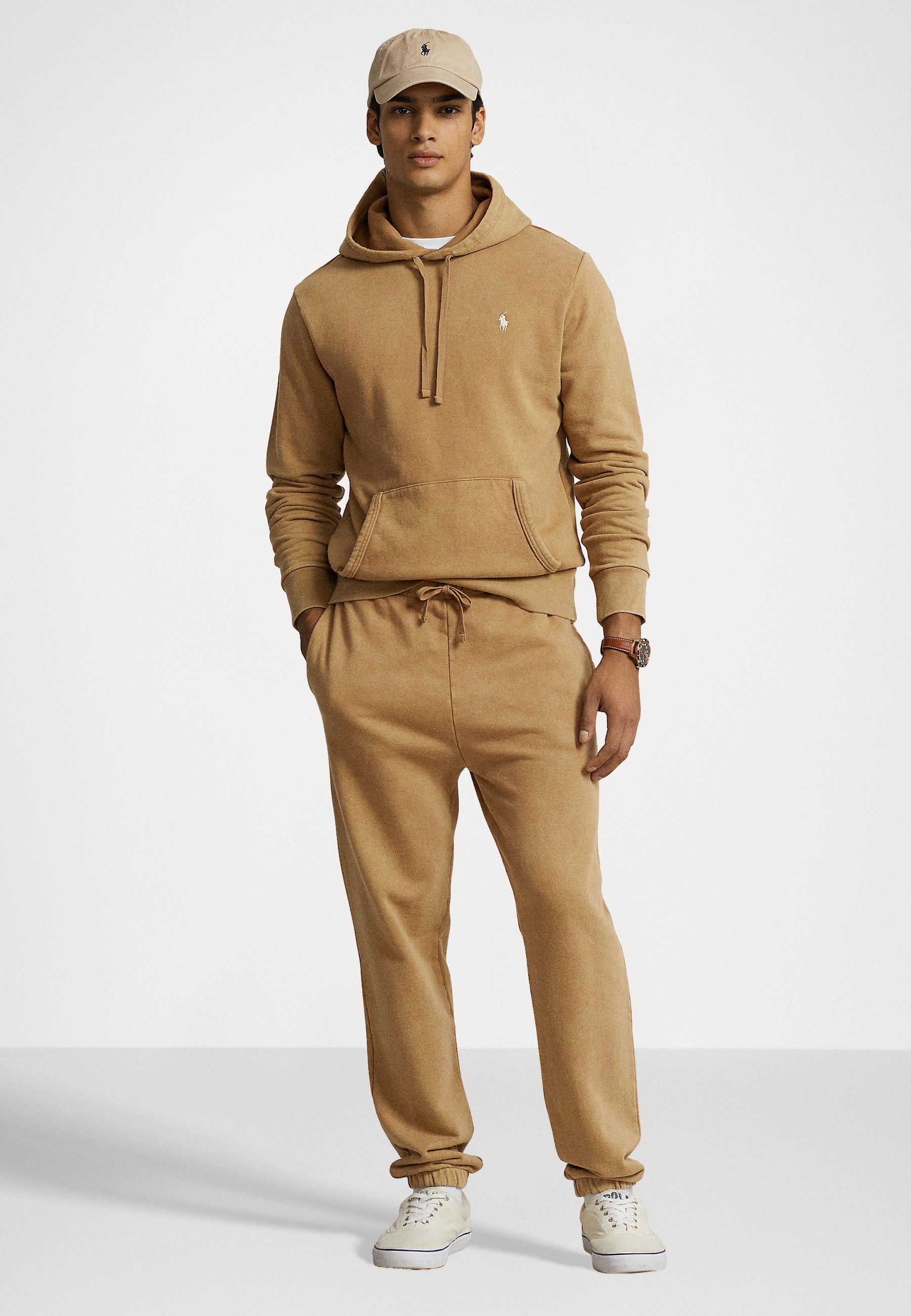 Polo Ralph Lauren LONG SLEEVE - Hoodie - rustic tan/tan