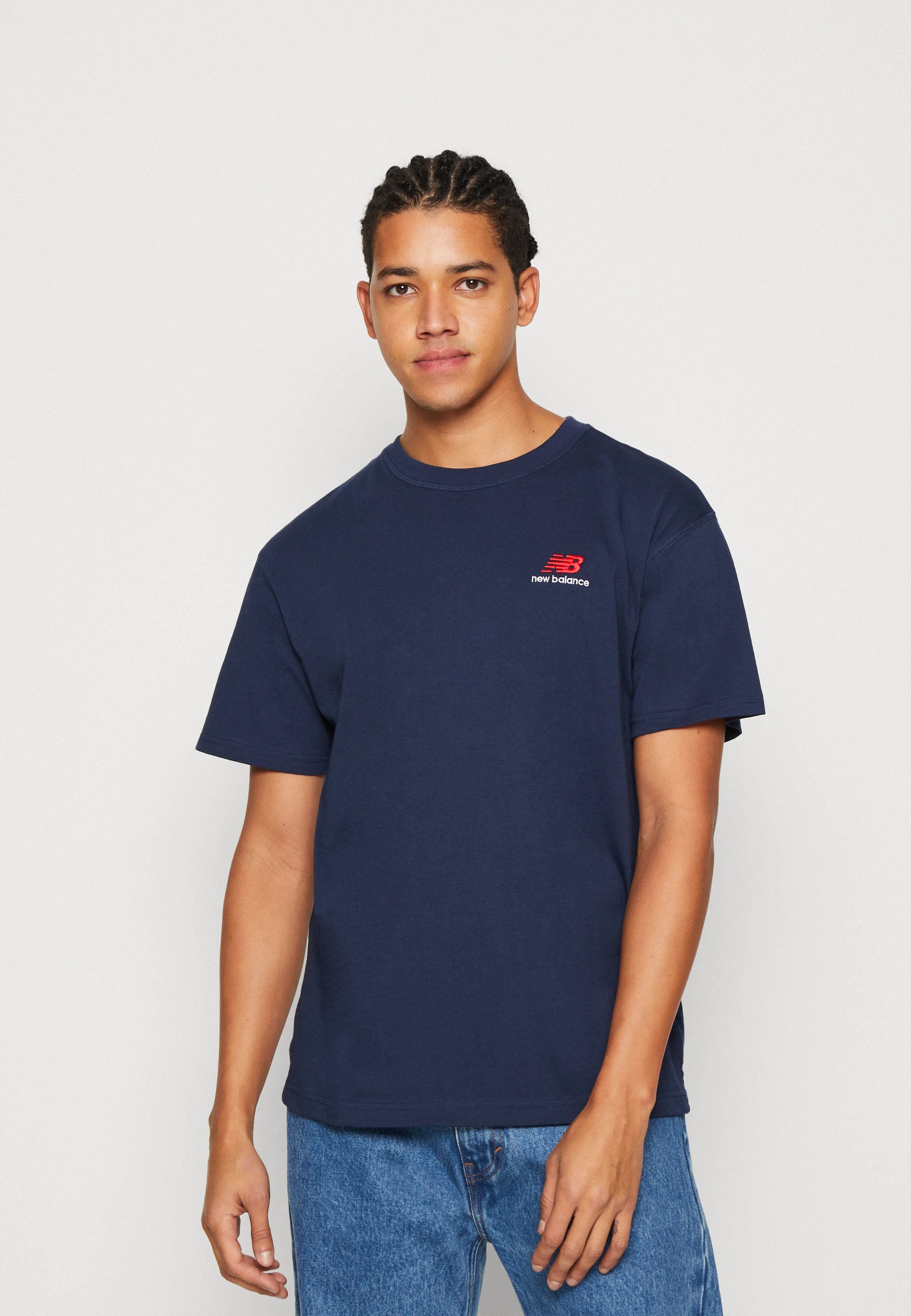 NB UNISSENTIALS UNISEX - Basic T-shirt - natural indigo/dark blue