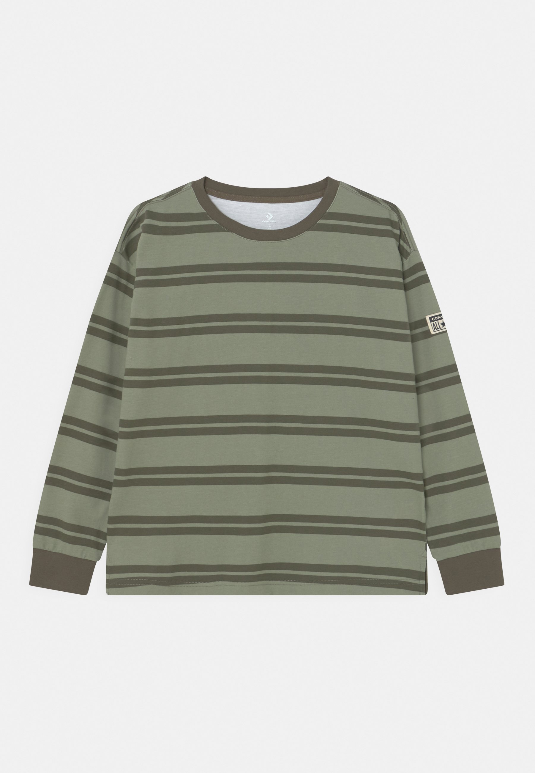 Converse HELIER STRIPE UNISEX - Long sleeved top - cargo khaki/khaki