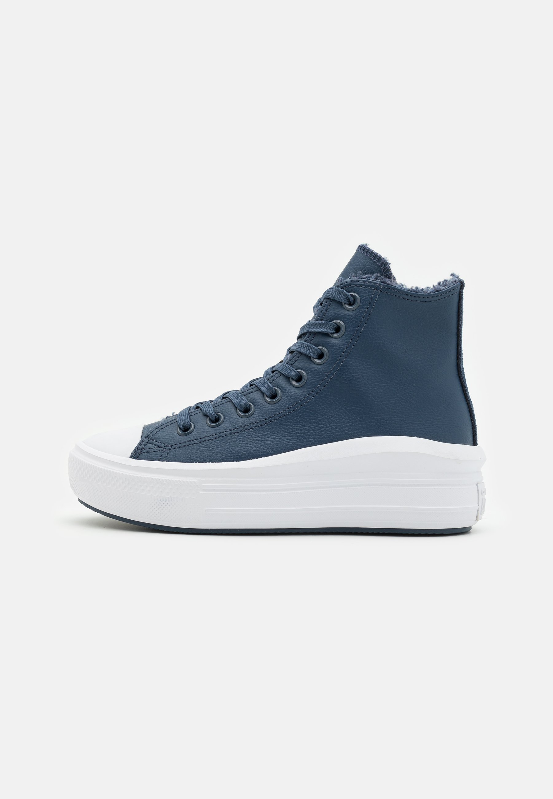 Converse CHUCK TAYLOR ALL STAR MOVE PLATFORM WARM WINTER - High-top trainers - dark blue