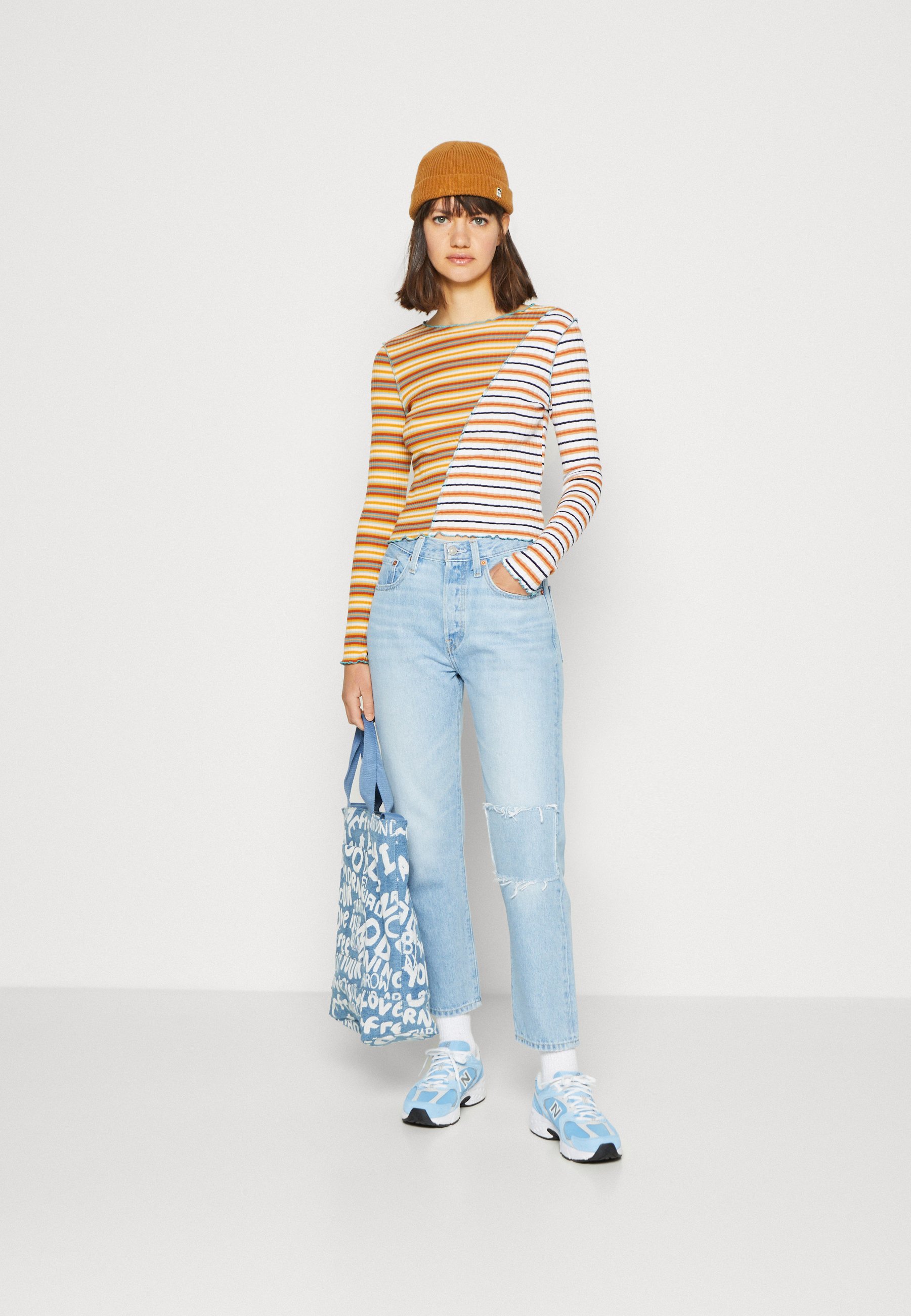 Levi's® 501® CROP - Straight leg jeans - cheer camp/light-blue denim