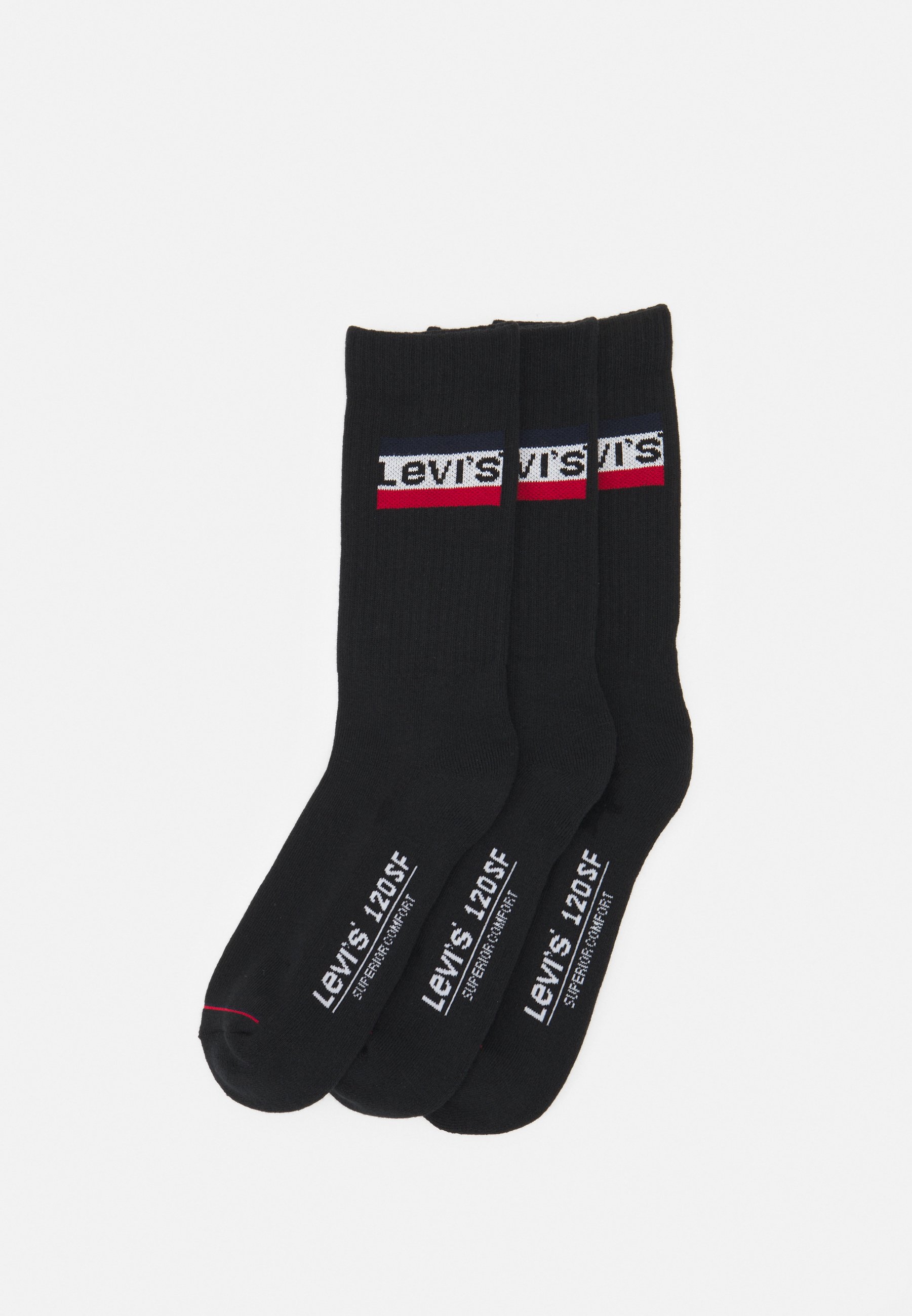 Levi's® REGULAR CUT LOGO 3 PACK - Socks - black