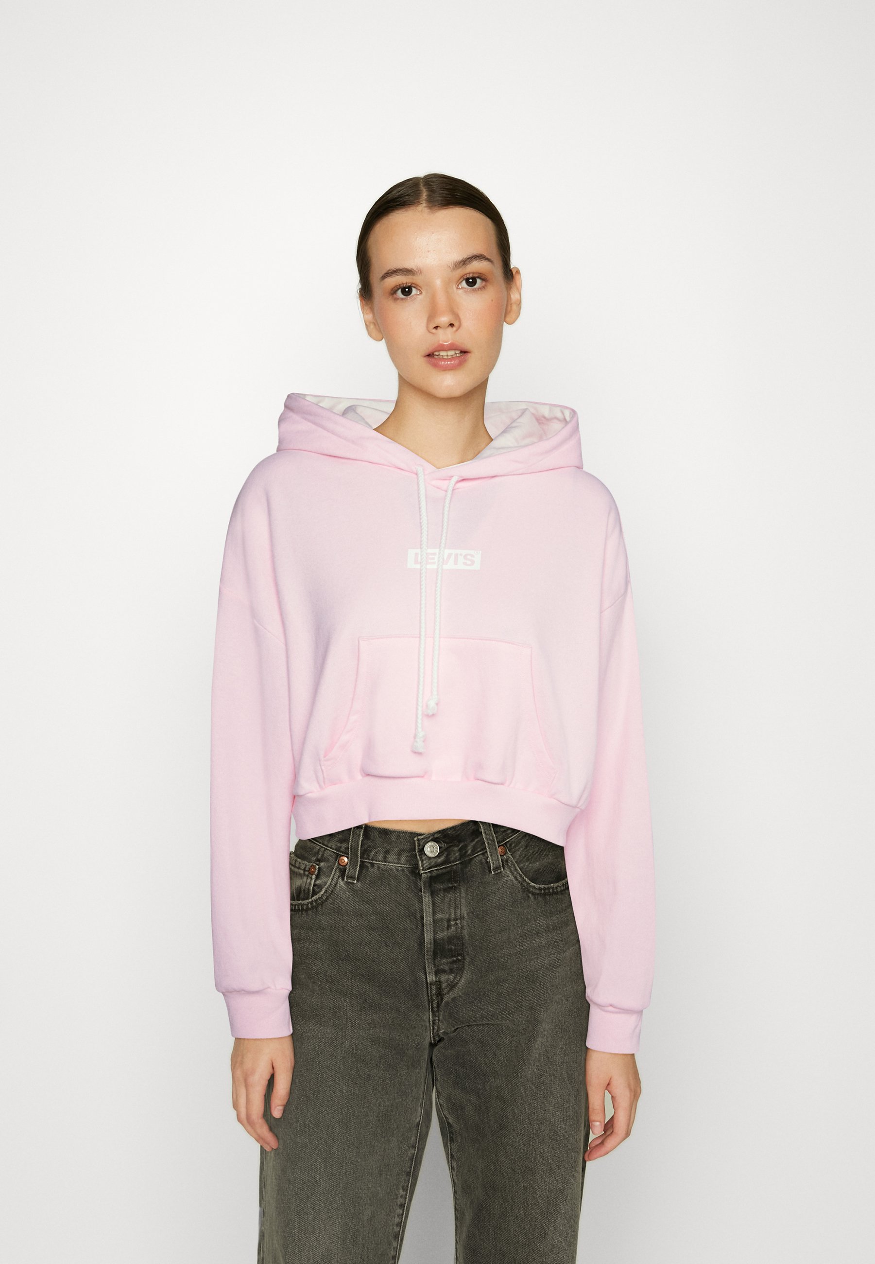 Levi's® GRAPHIC LAUNDRY HOODIE - Sweatshirt - dutch pink/sugar swizzle/pink