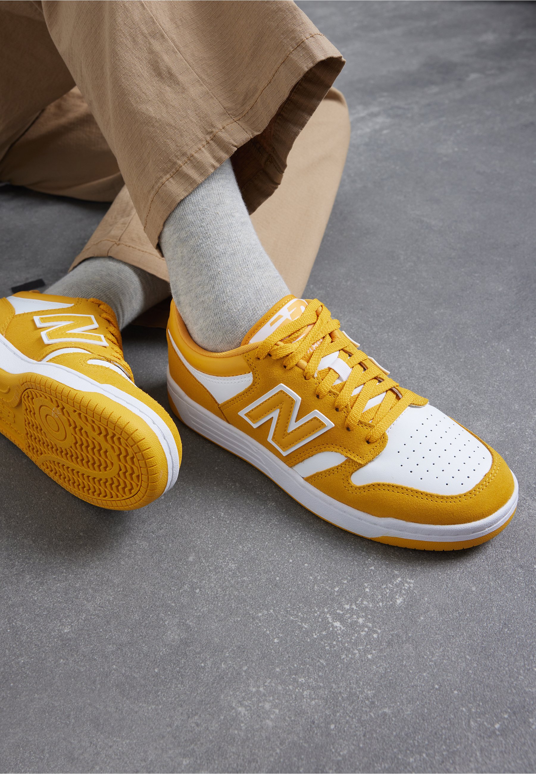 NB 480L UNISEX - Trainers - yellow/white/yellow