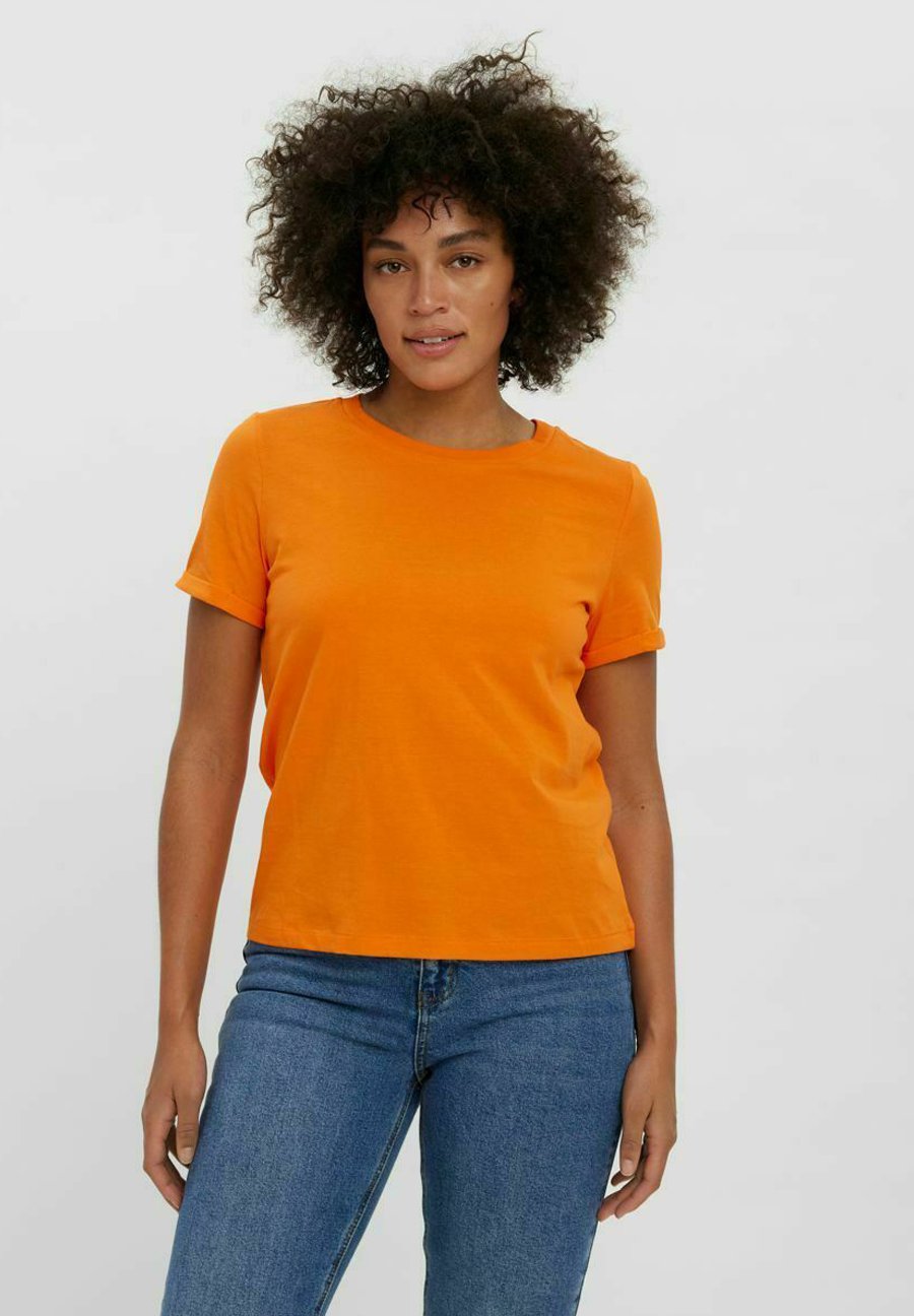 Vero Moda VMPAULA  - Basic T-shirt - dragon fire/red