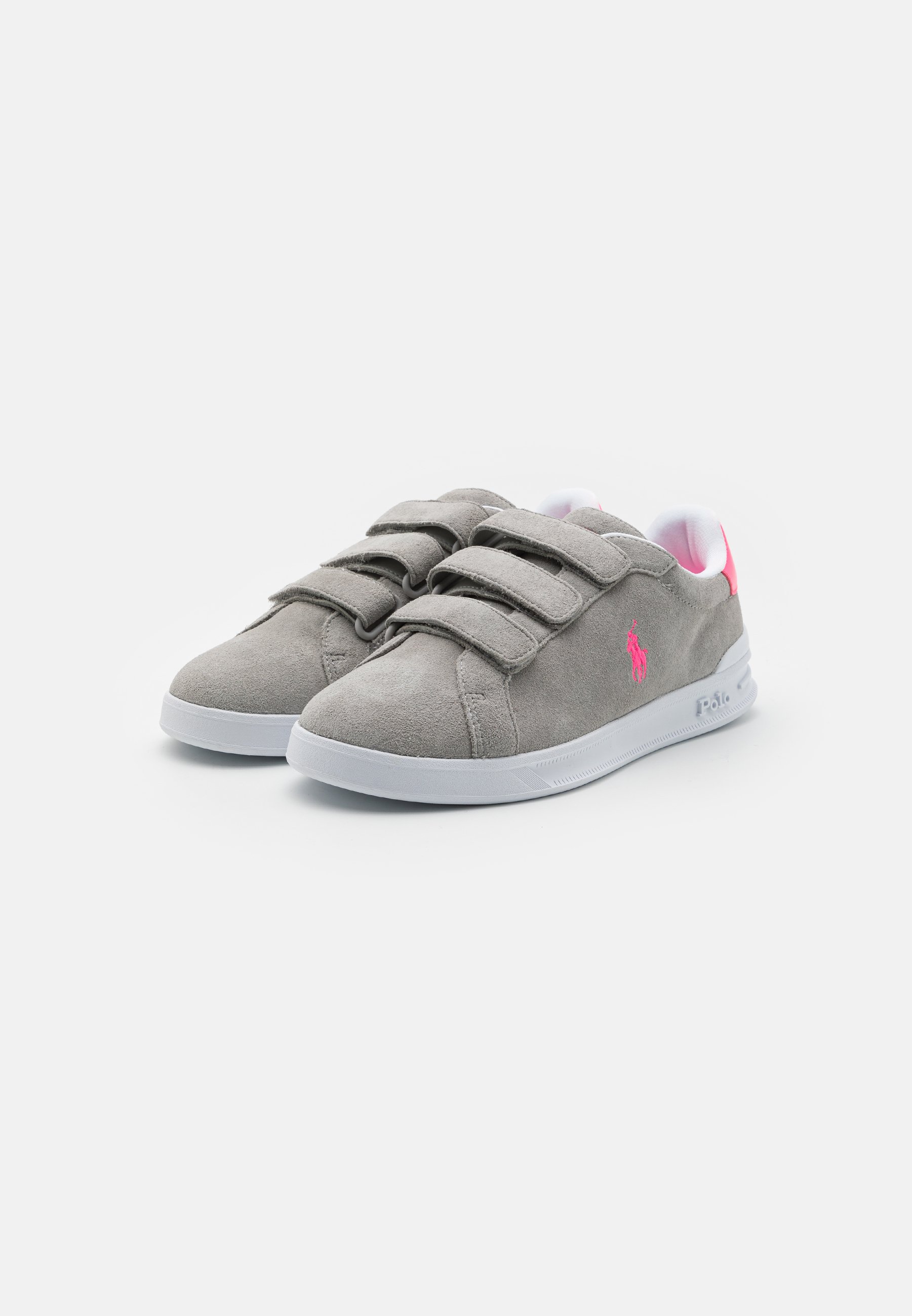 Polo Ralph Lauren LACE UNISEX - Trainers - grey fog/pink/grey