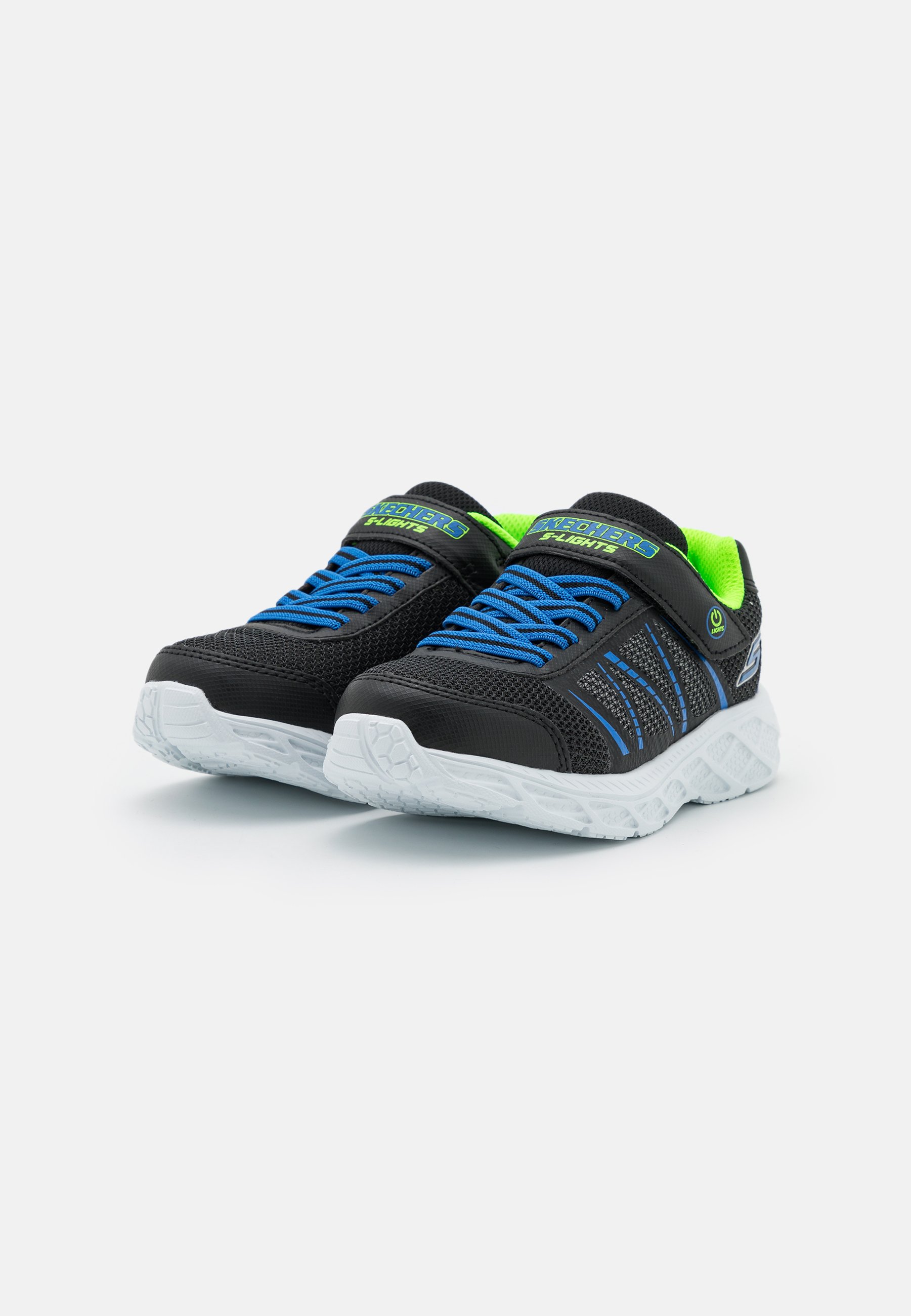Skechers DYNAMIC FLASH - Trainers - black/blue/lime/black