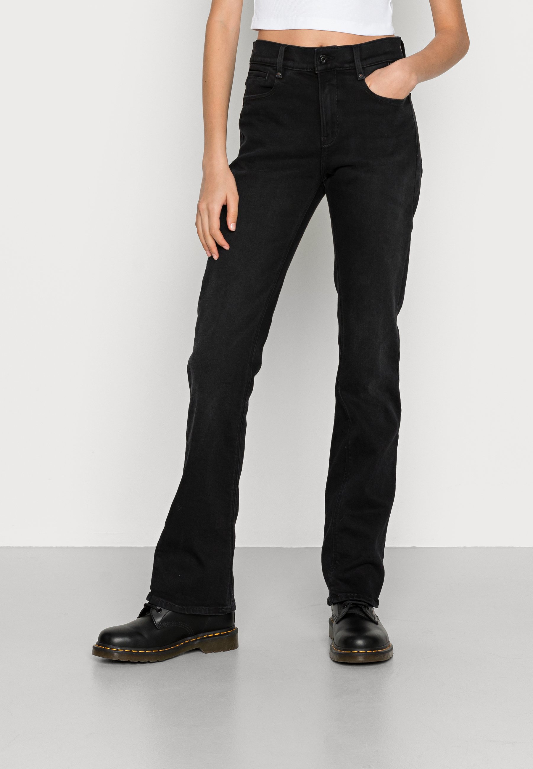 G-Star NOXER BOOTCUT - Bootcut jeans - jet black/black