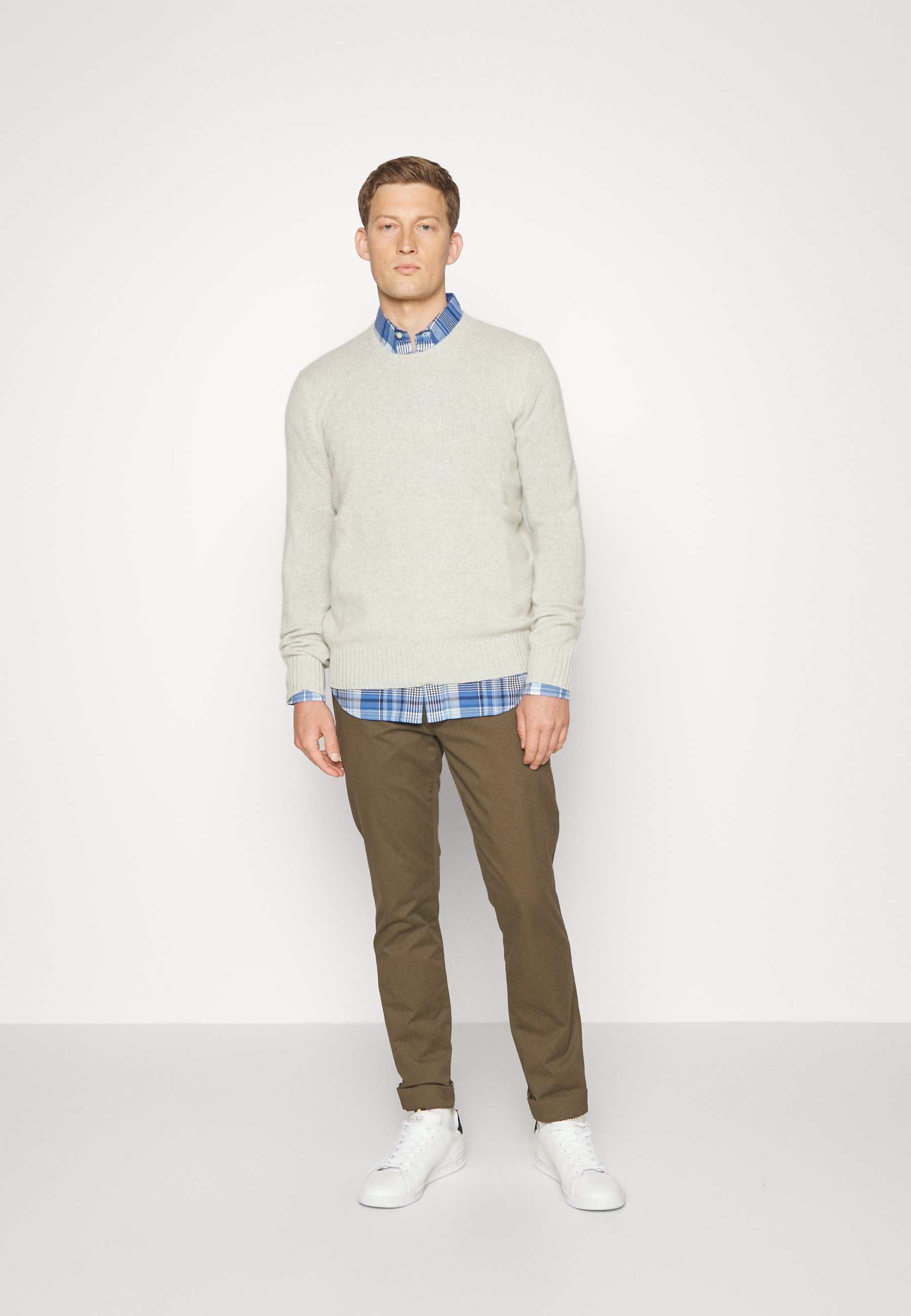 Polo Ralph Lauren LONG SLEEVE - Jumper - light grey heather/light grey