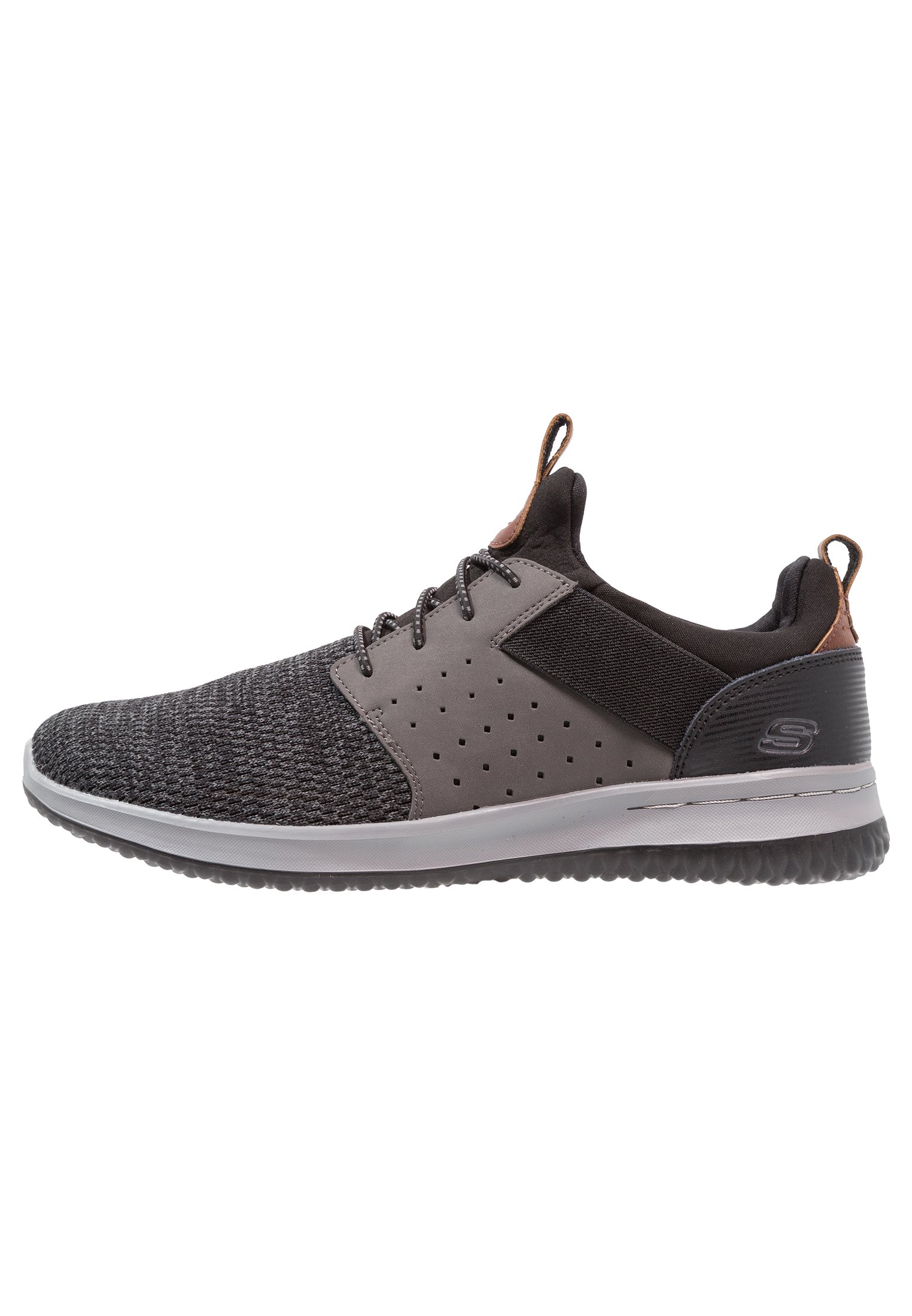 Skechers DELSON - Slip-ons - black/grey/black