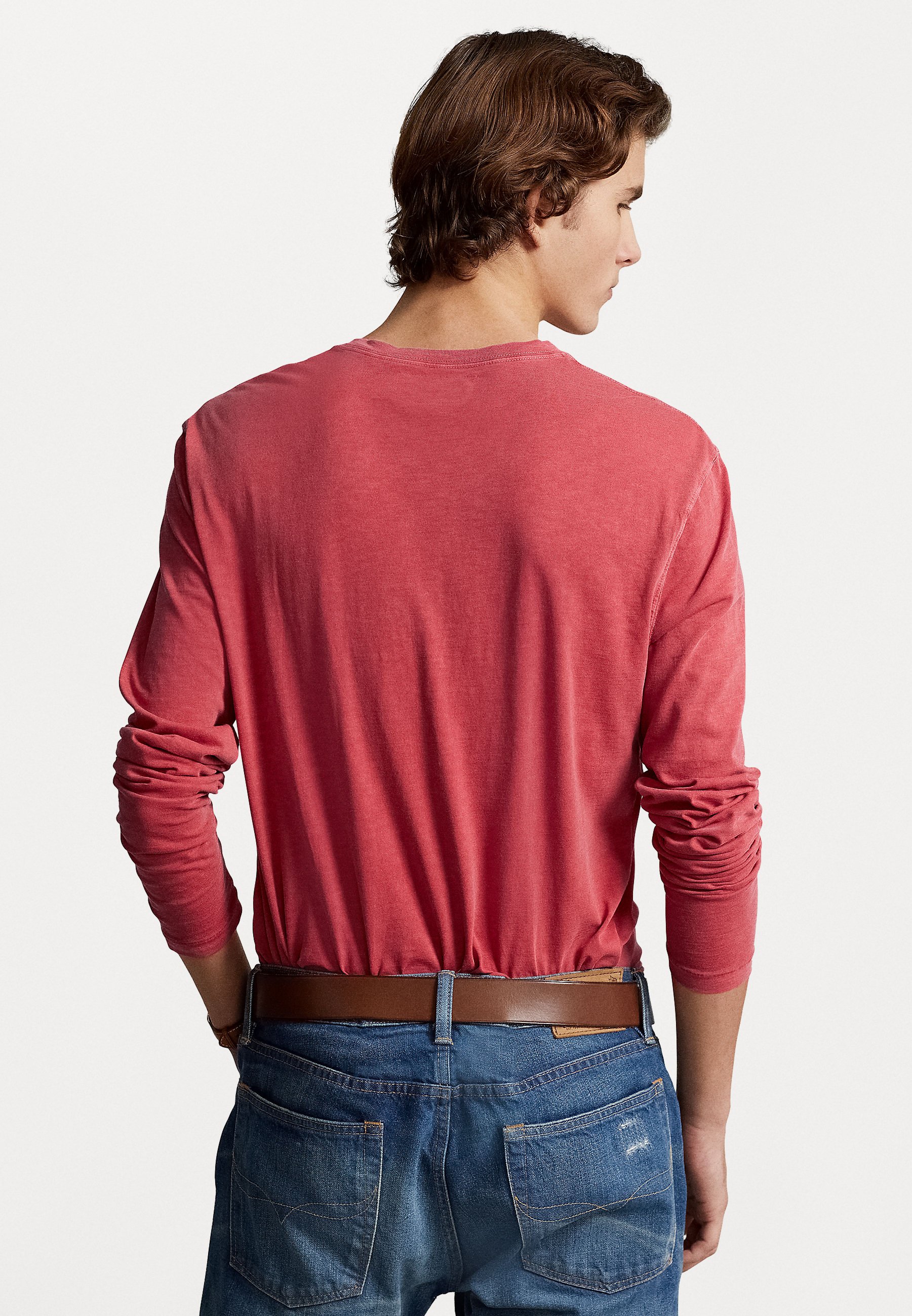 Polo Ralph Lauren SLUB JERSEY HENLEY SHIRT - Long sleeved top - post red/red